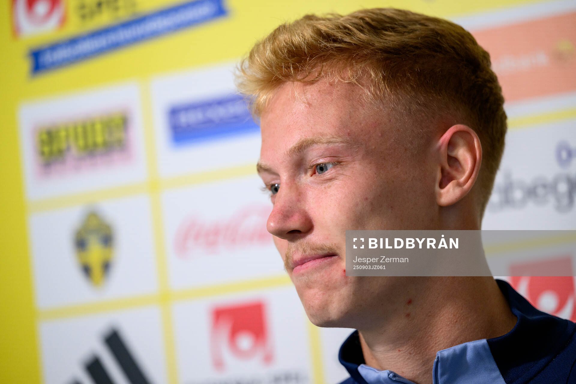 Hugo Larsson of the Swedish men's football national team