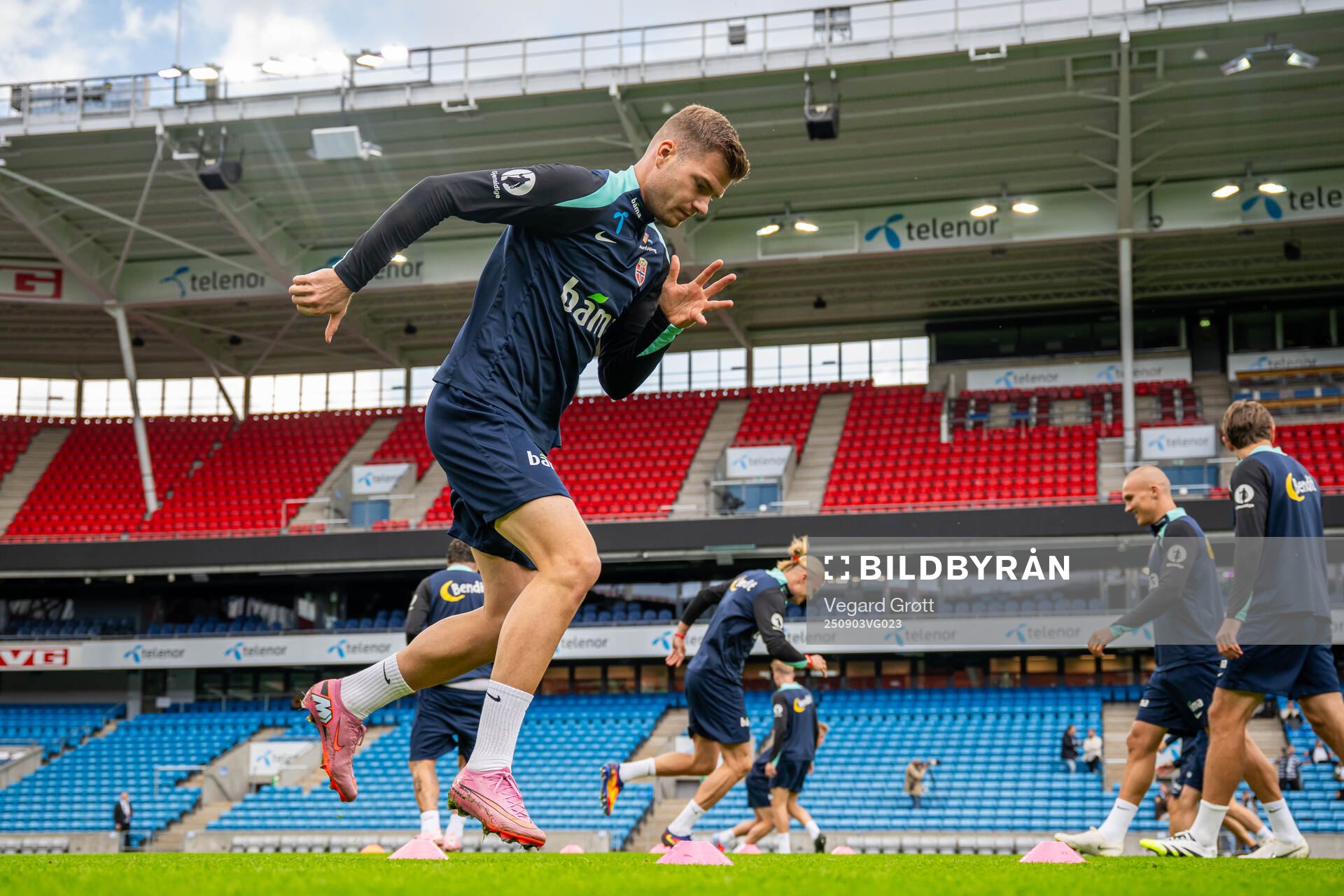 Alexander Sørloth of the Norwegian national football team