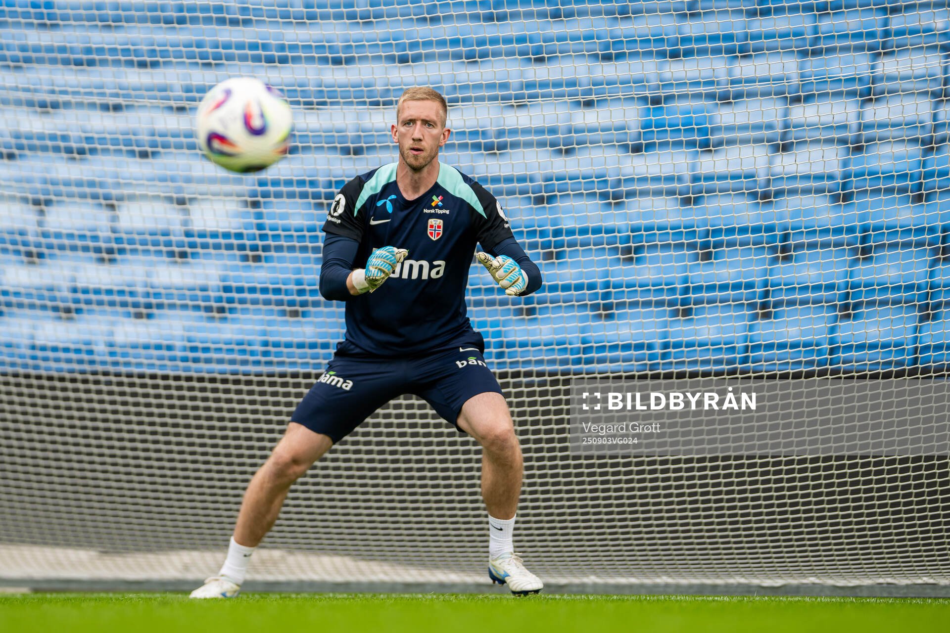 Goalkeeper Egil Selvik of the Norwegian national football