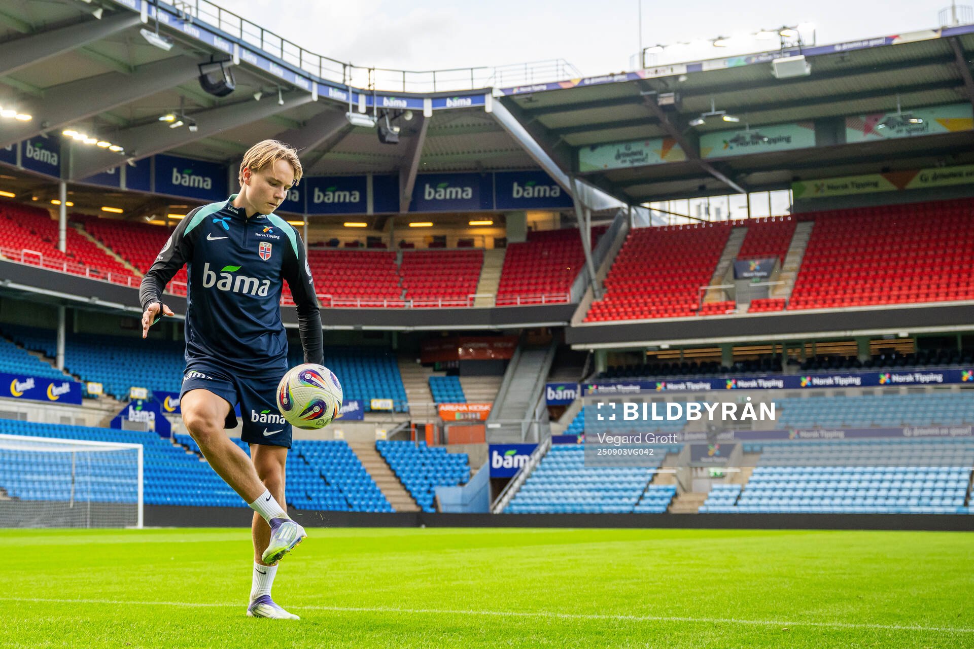 Andreas Schjelderup of the Norwegian national football team