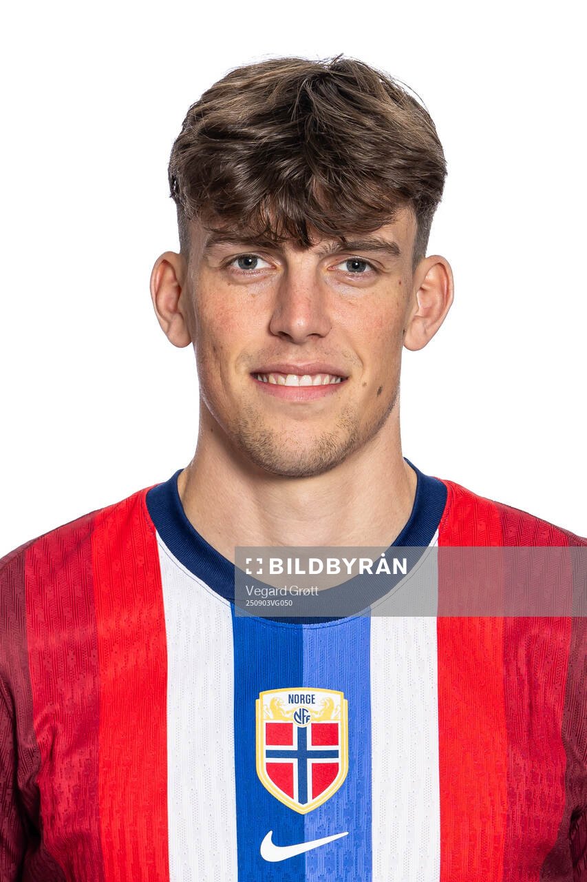 Tobias Guddal of the Norwegian national football team poses