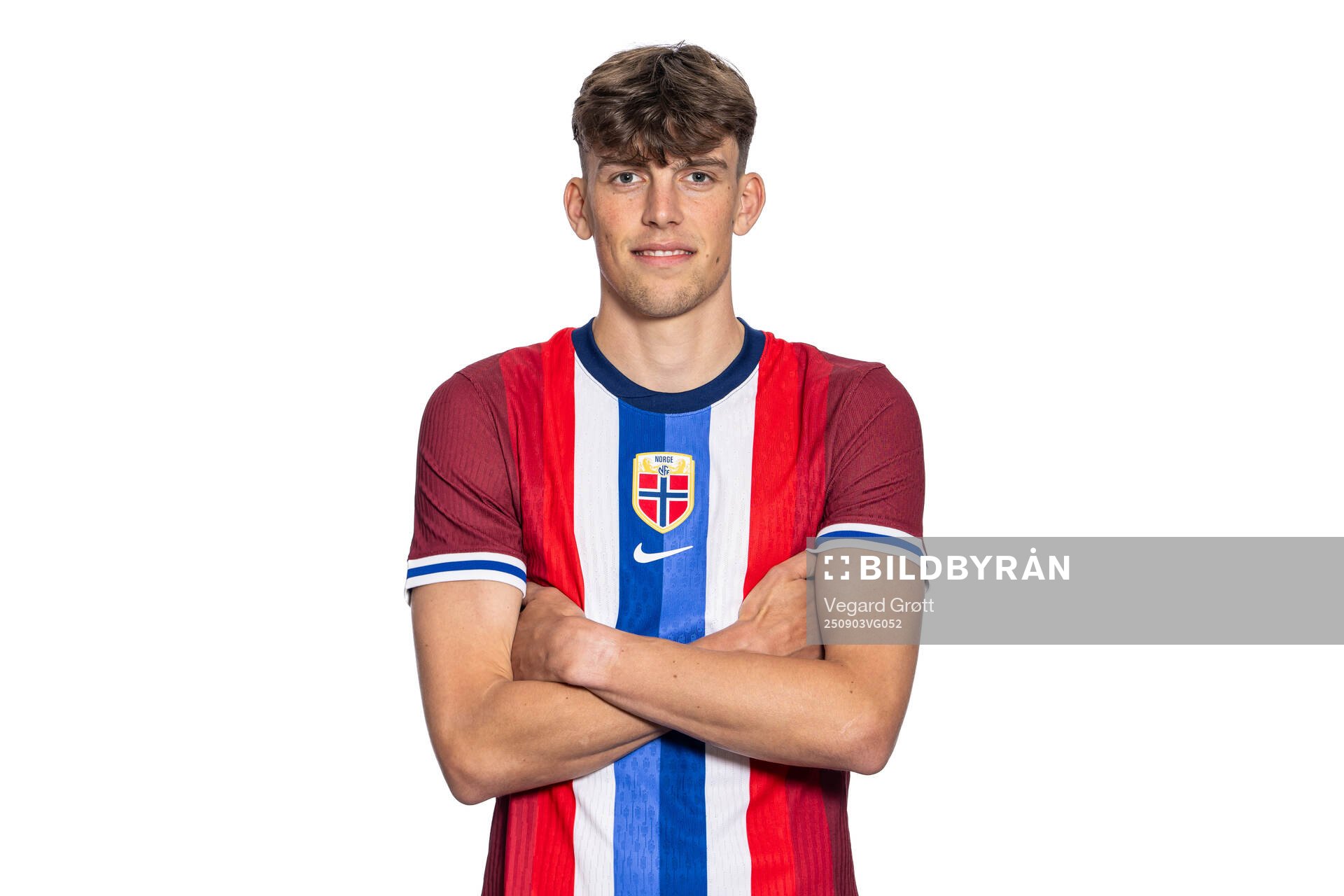 Tobias Guddal of the Norwegian national football team poses