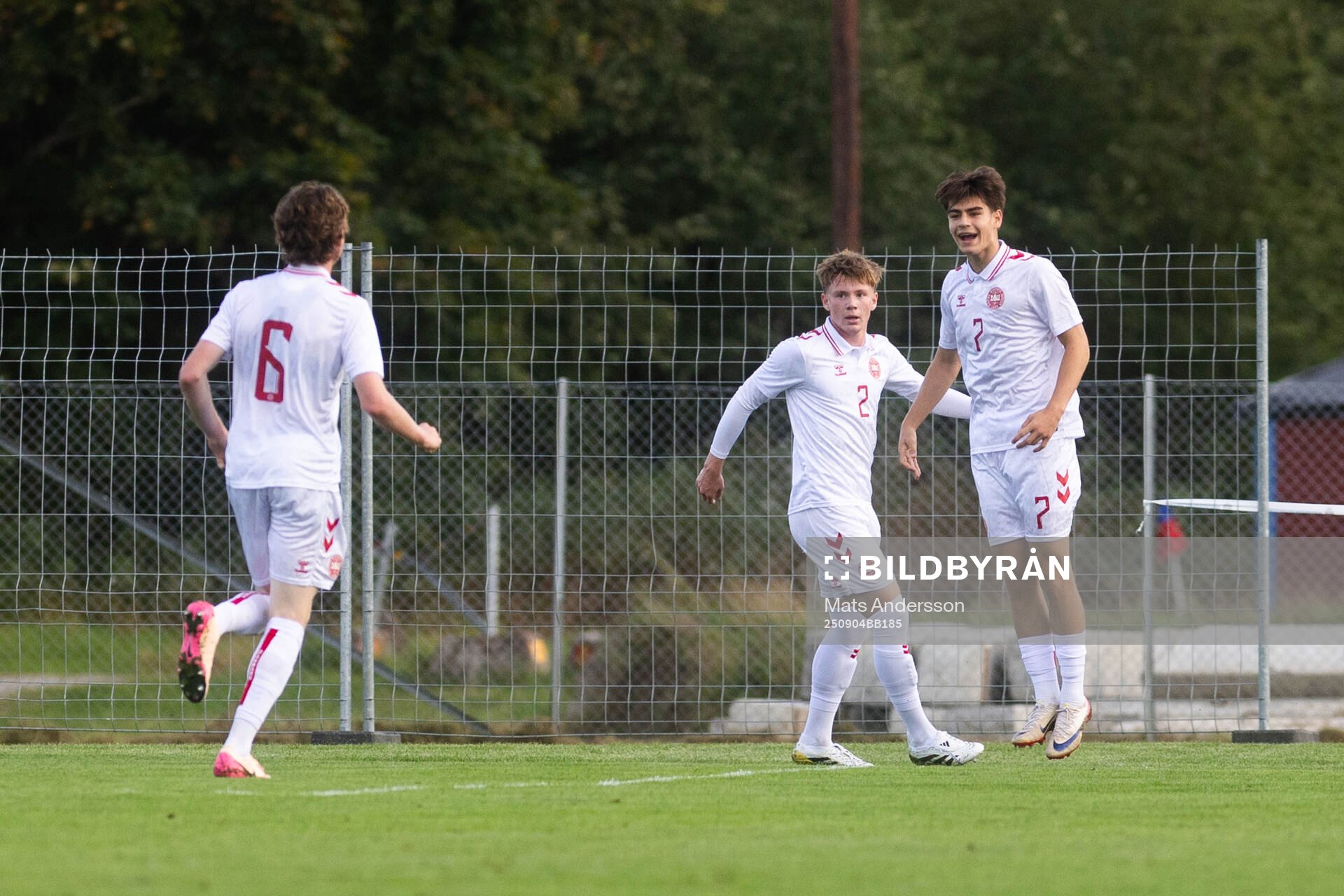 Julius Lucena of Denmark celebrates
