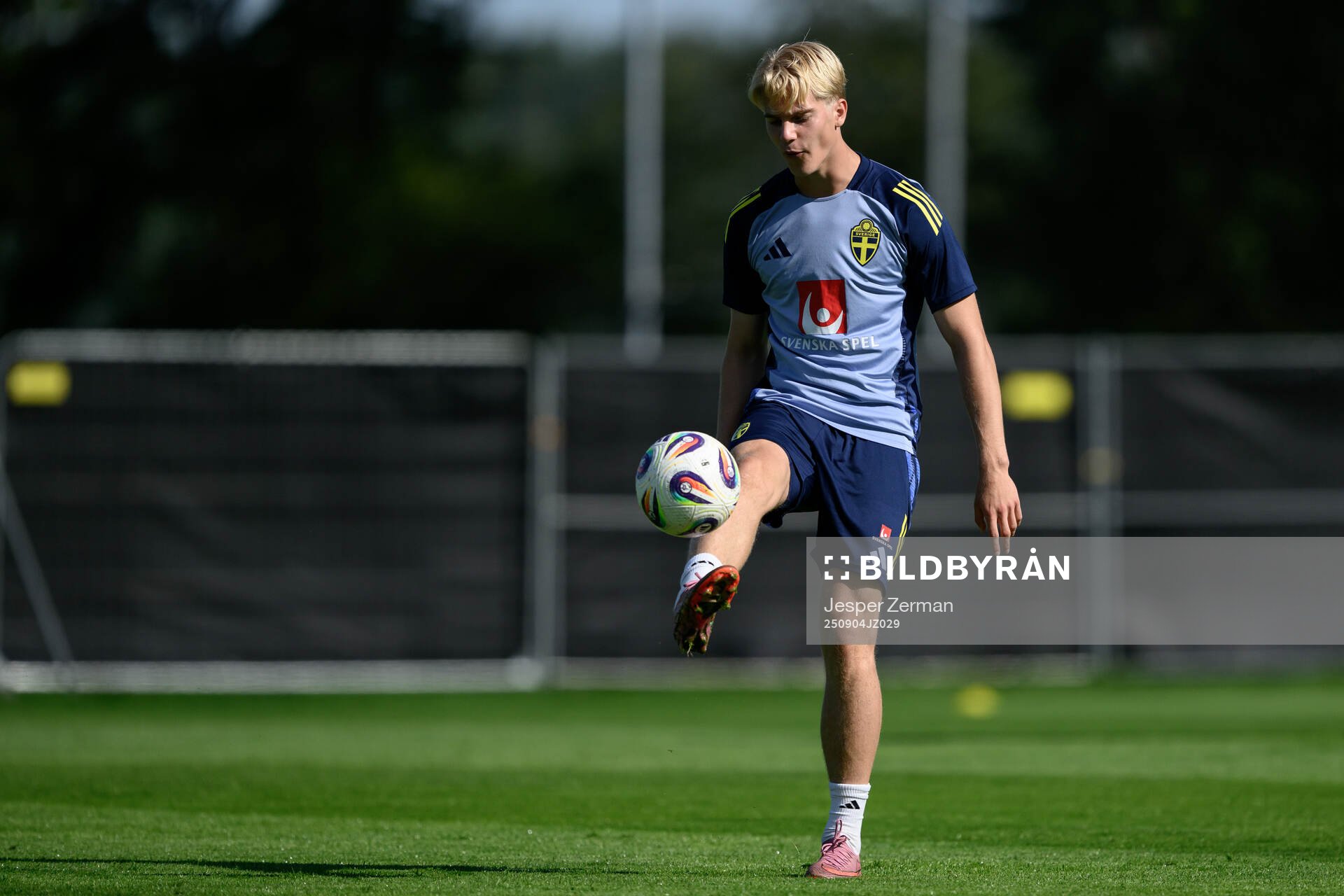 Lucas Bergvall of the Swedish men's football national team