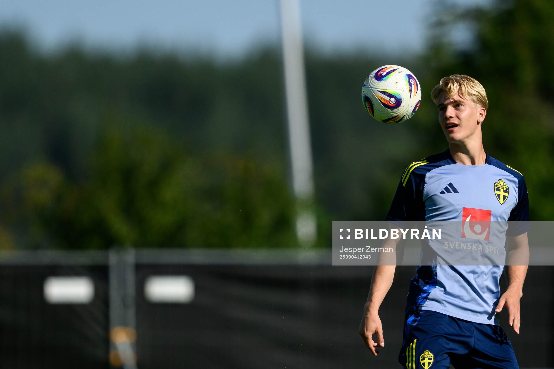 Lucas Bergvall of the Swedish men's football national team