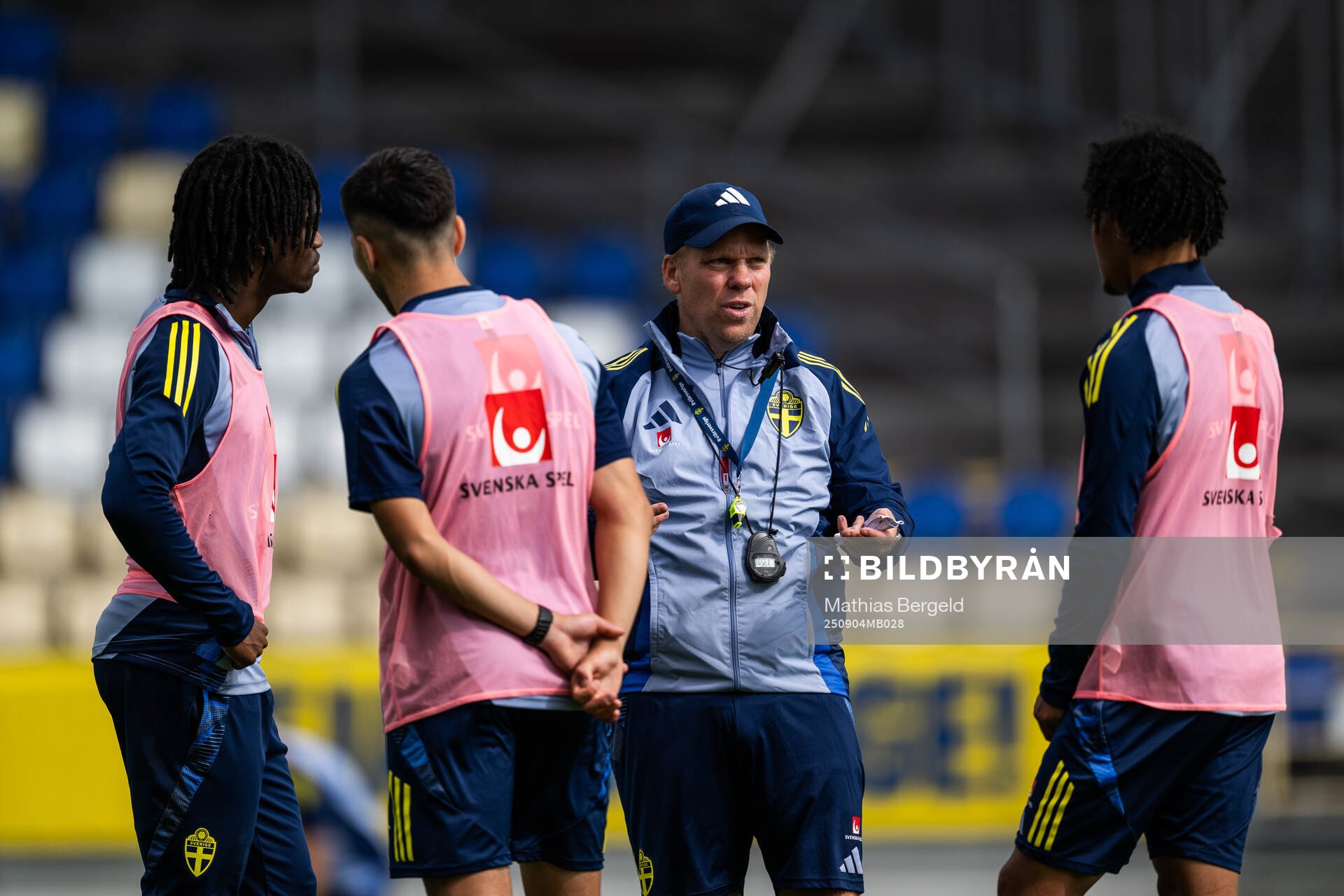 Assistant coach Viktor Eriksson of the Swedish under-21