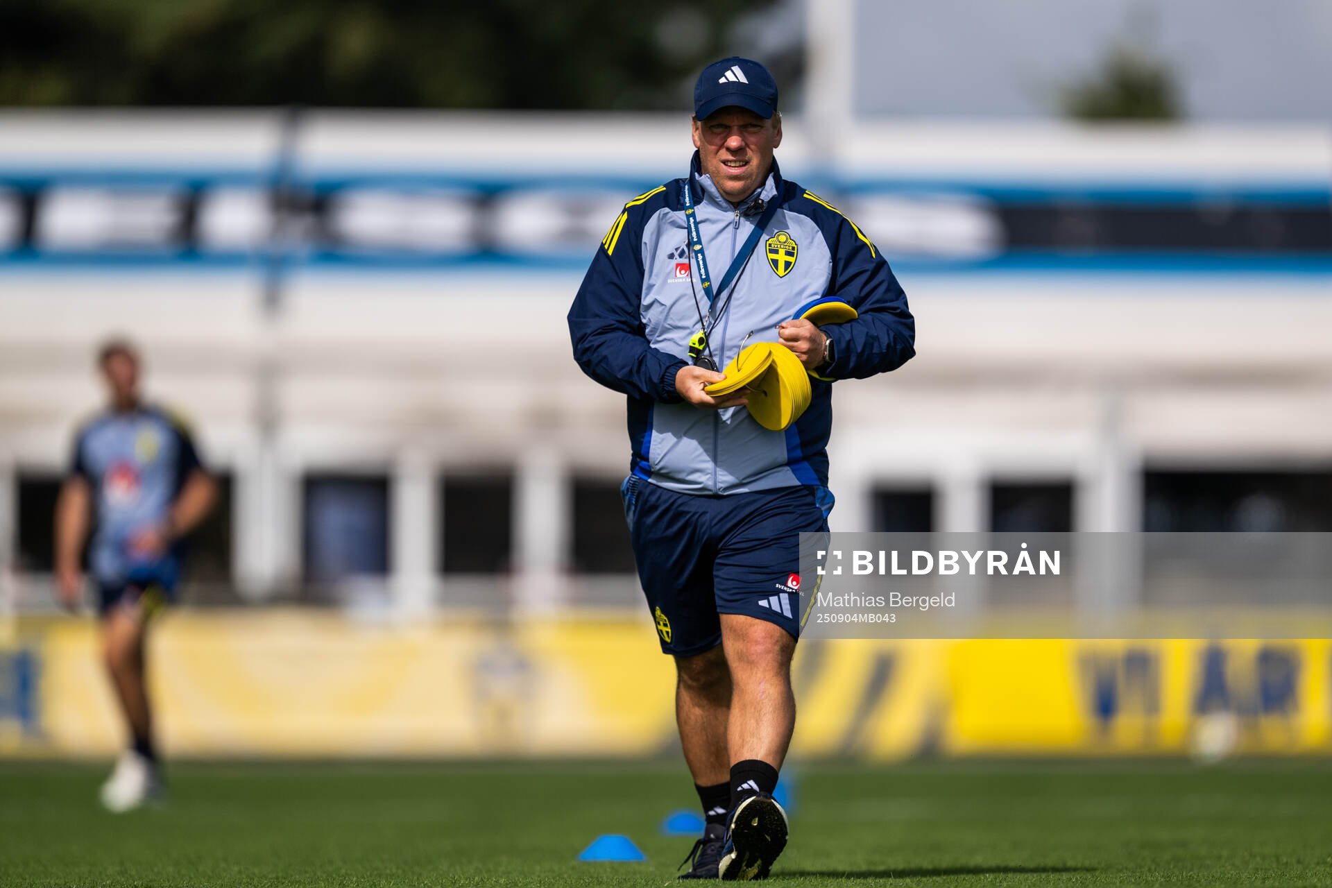 Assistant coach Viktor Eriksson of the Swedish under-21
