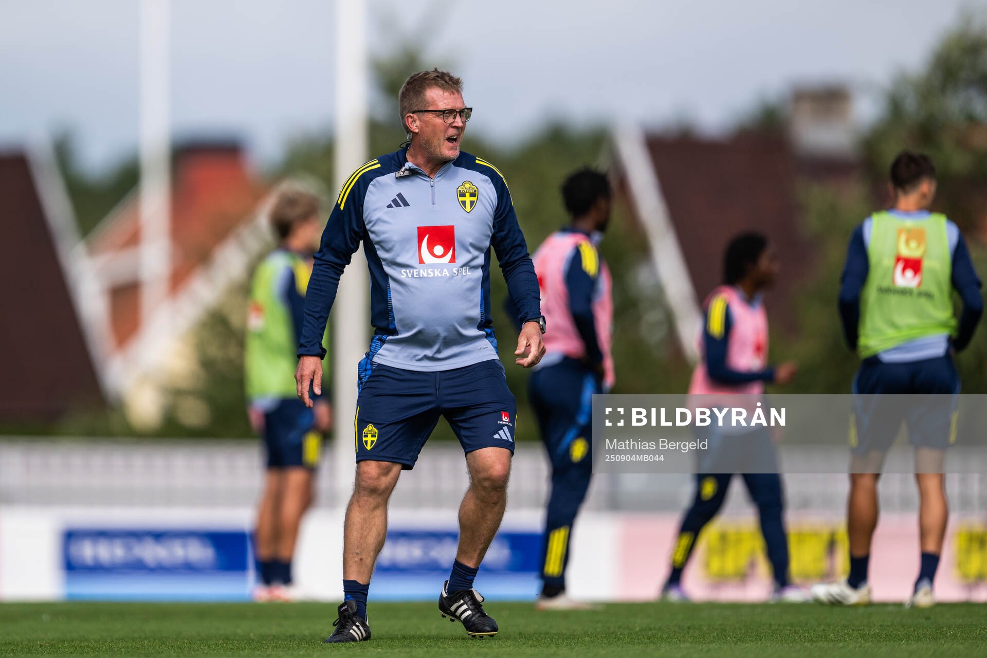 Goalkeeper coach Leif Troedsson of the Swedish under-21
