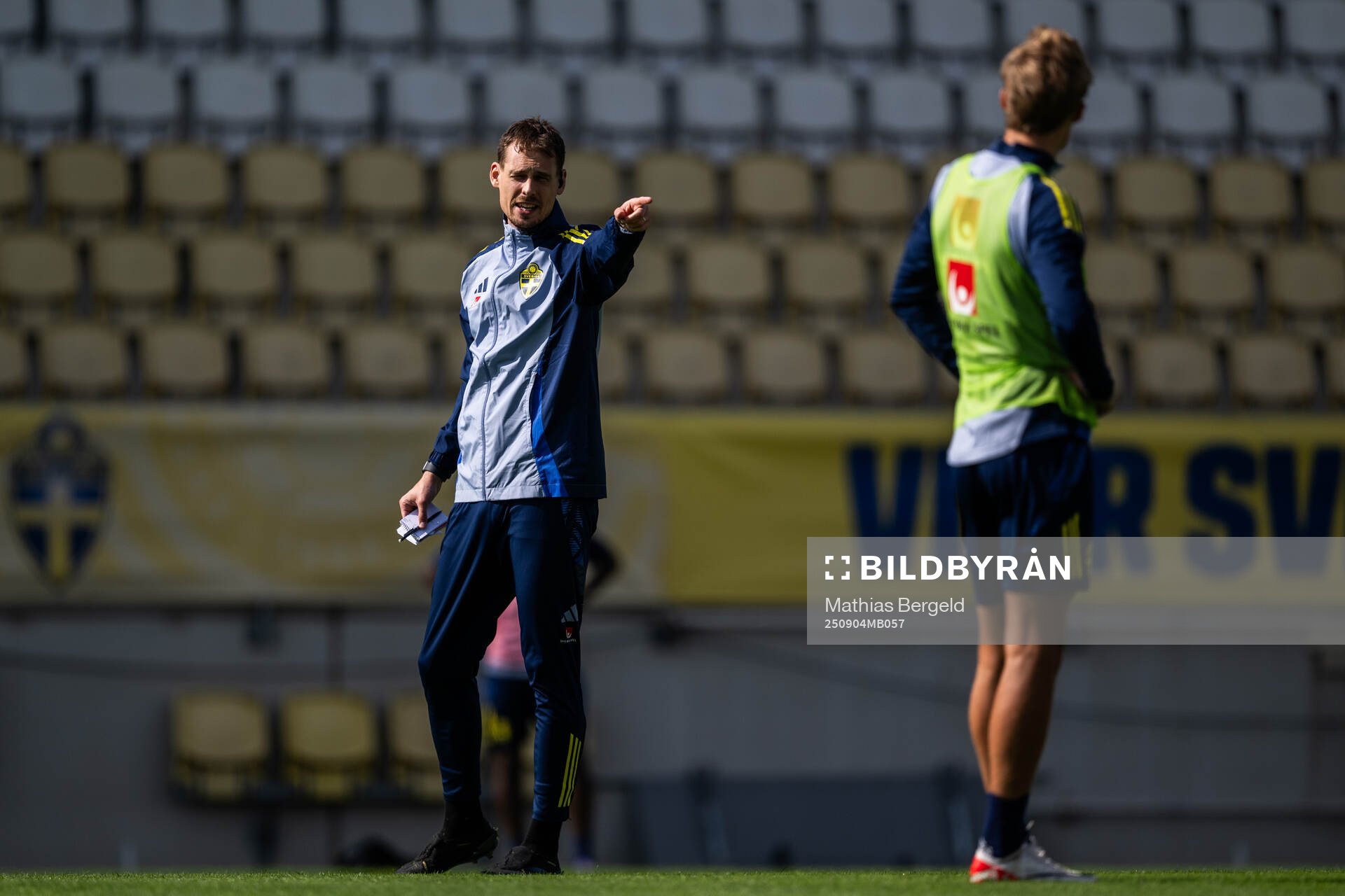 Head coach Daniel Bäckström of the Swedish under-21