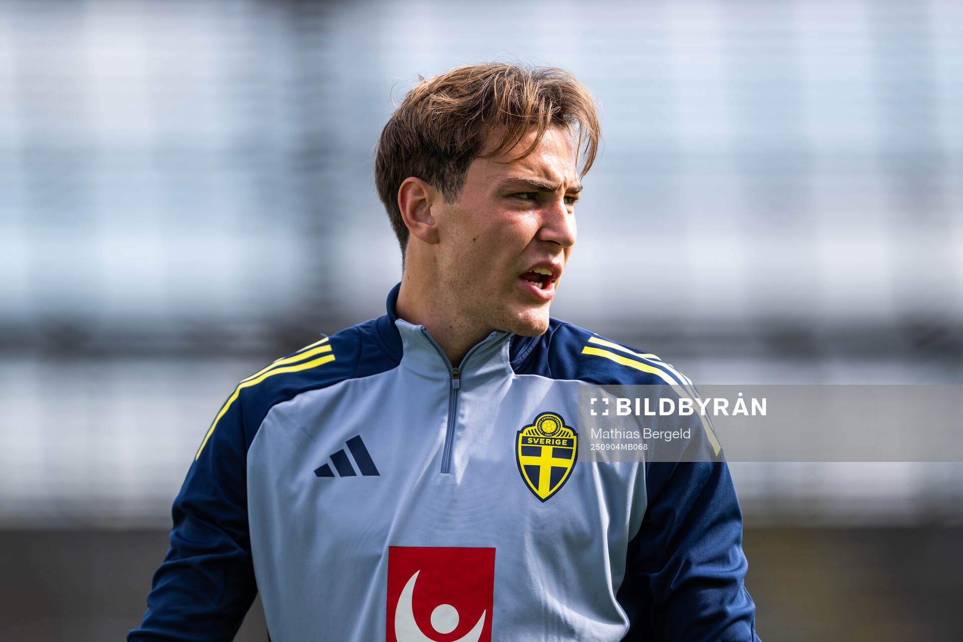 Goalkeeper Simon Eriksson of the Swedish under-21 national