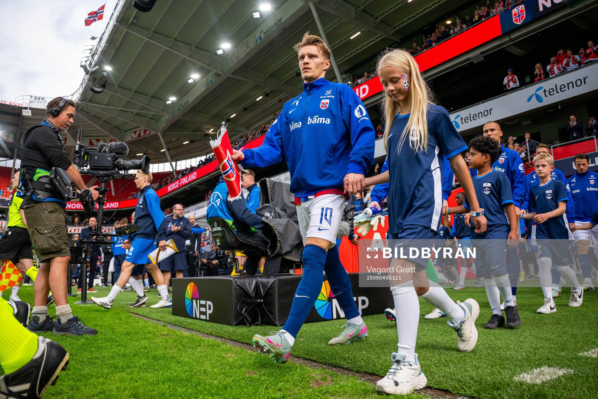 Martin Ødegaard of Norway enters the pitch
