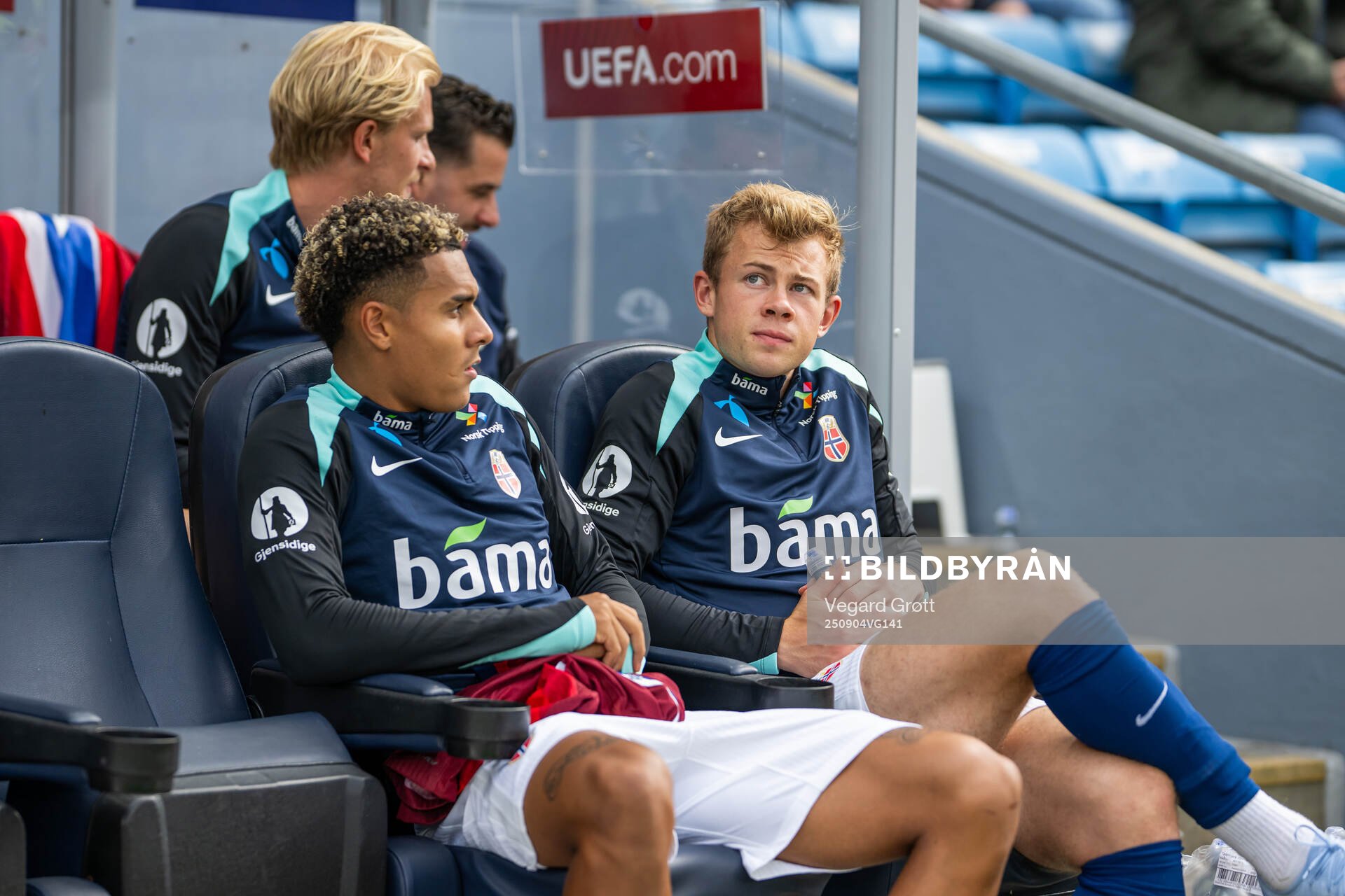 Antonio Nusa and Aune Heggebø of Norway