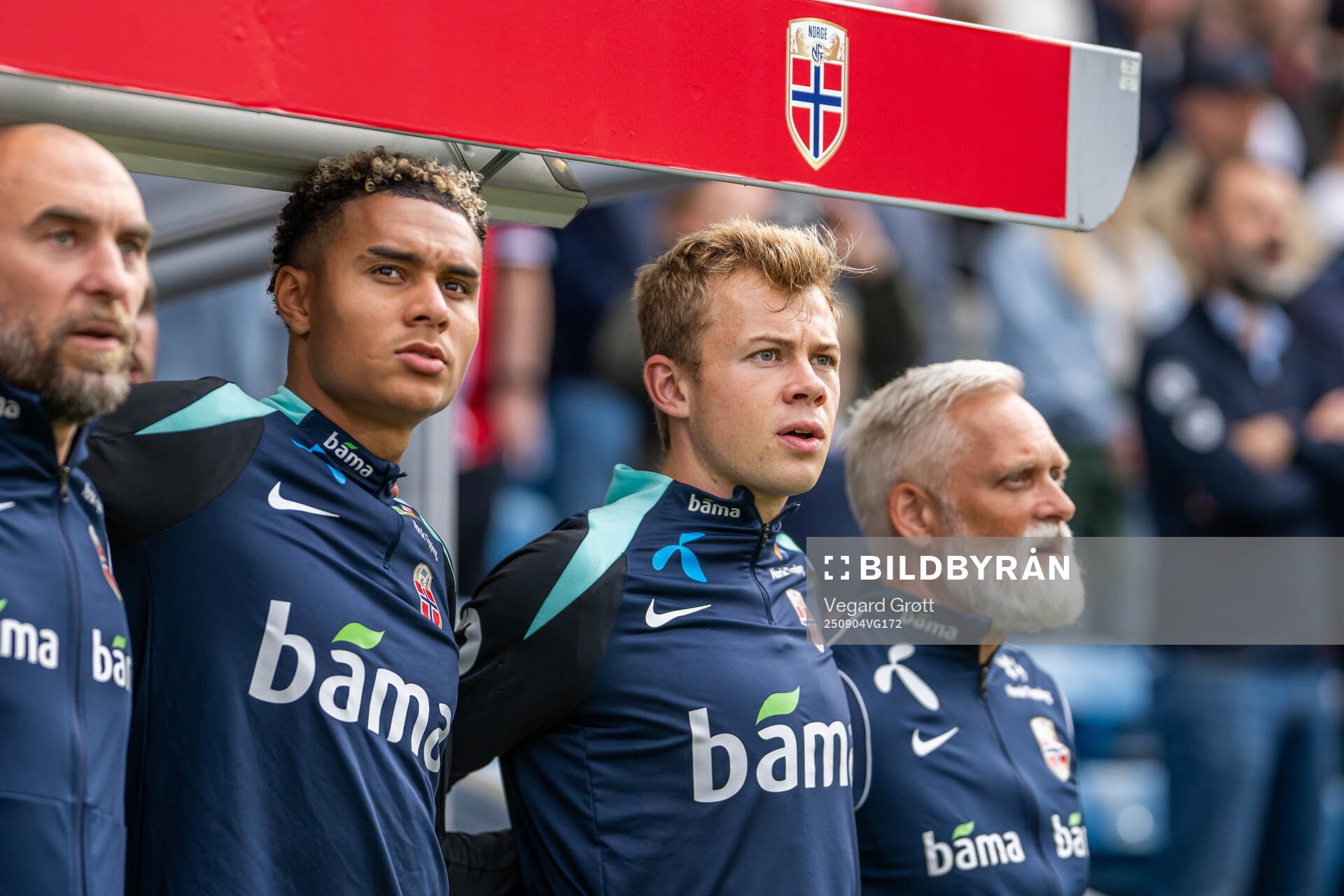 Antonio Nusa and Aune Heggebø of Norway