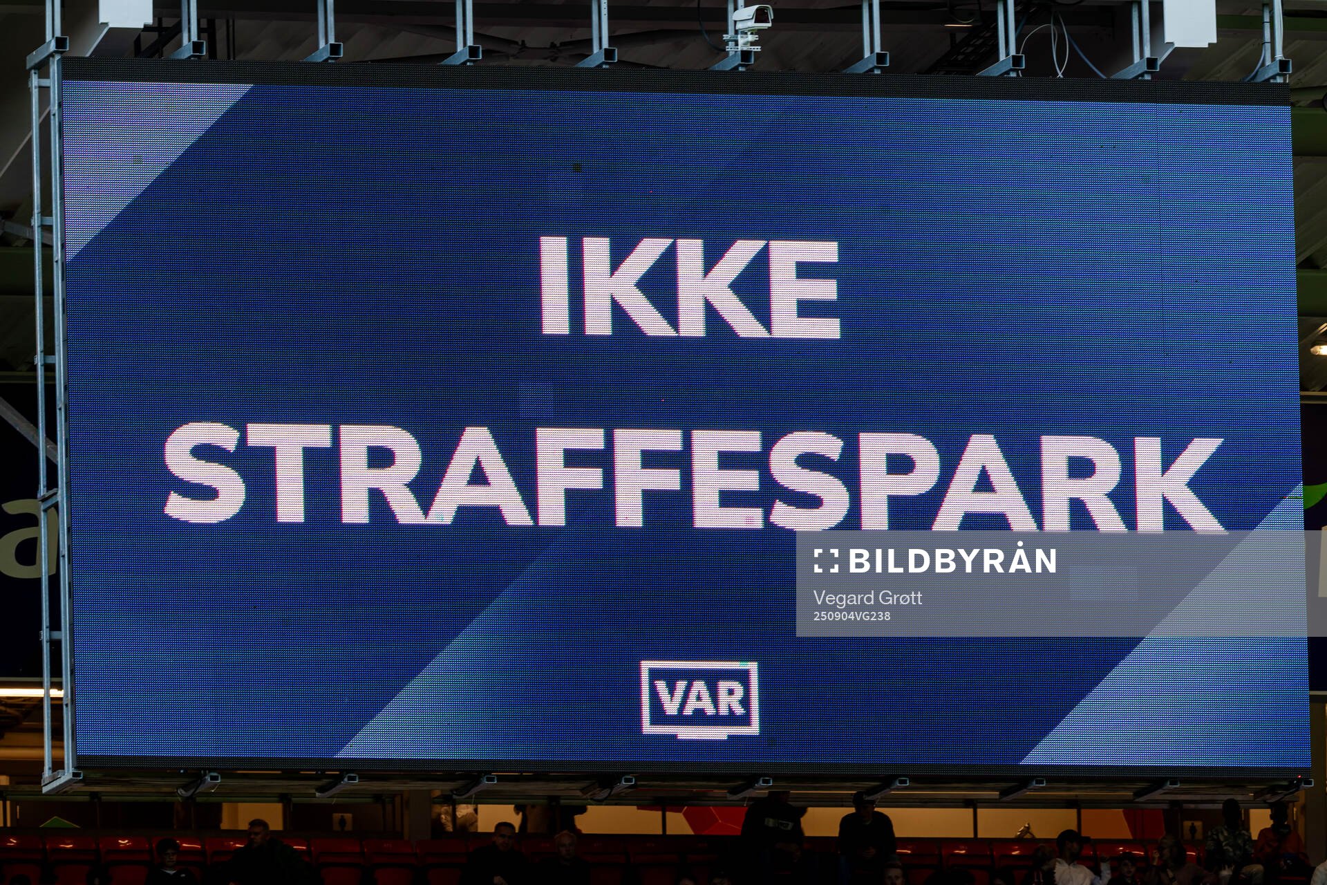 A screen shows a VAR check