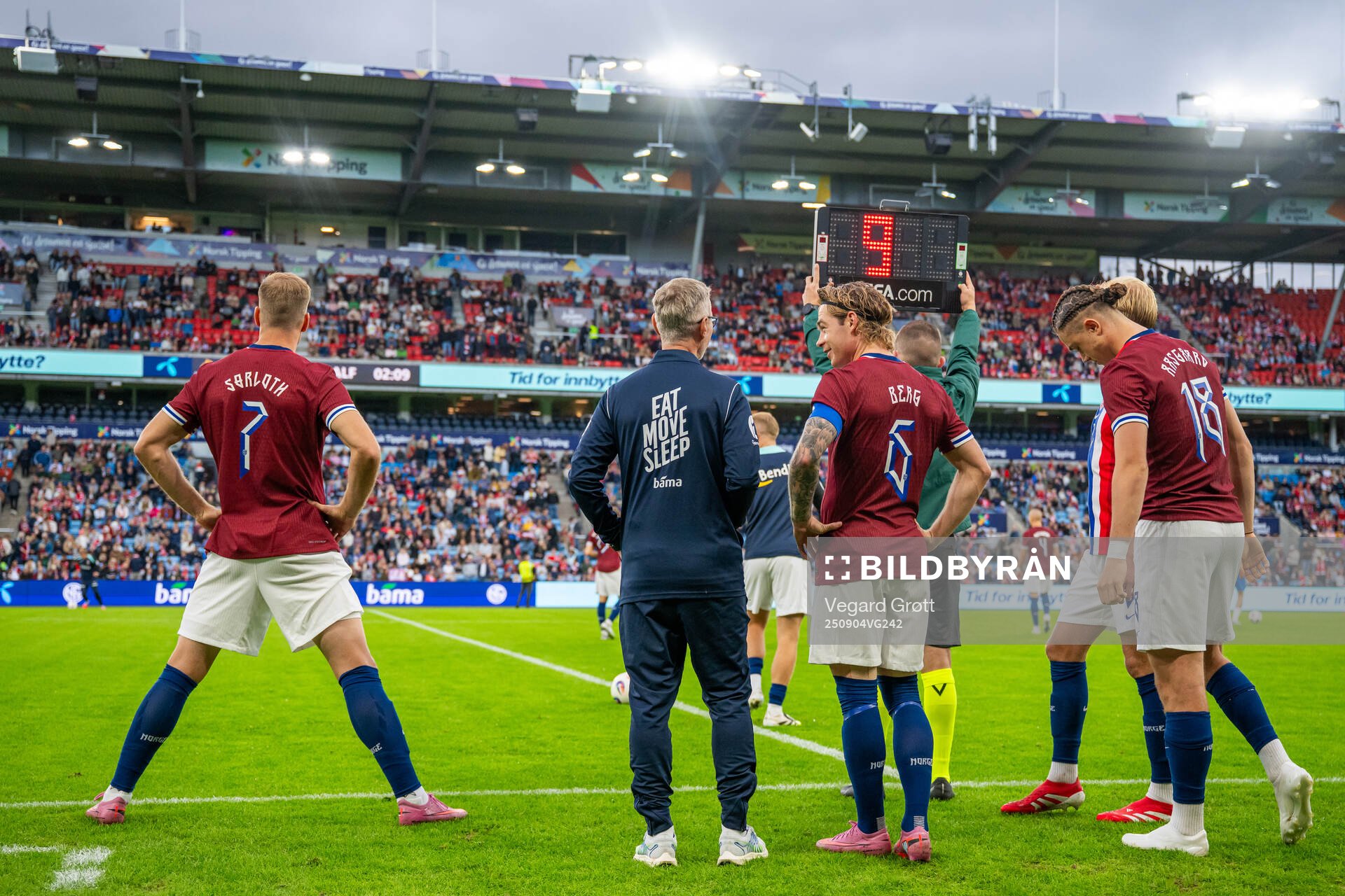 Alexander Sørloth, team manager Are Hokstad, Patrick Berg
