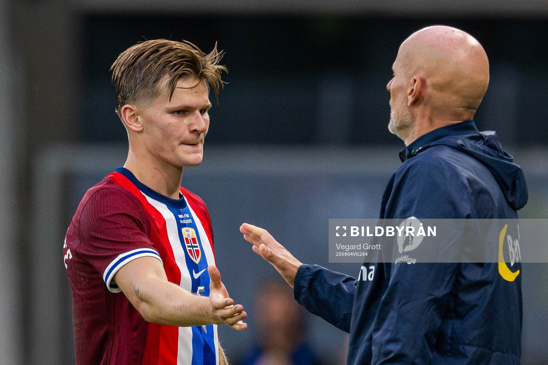 David Møller Wolfe and Ståle Solbakken, head coach of