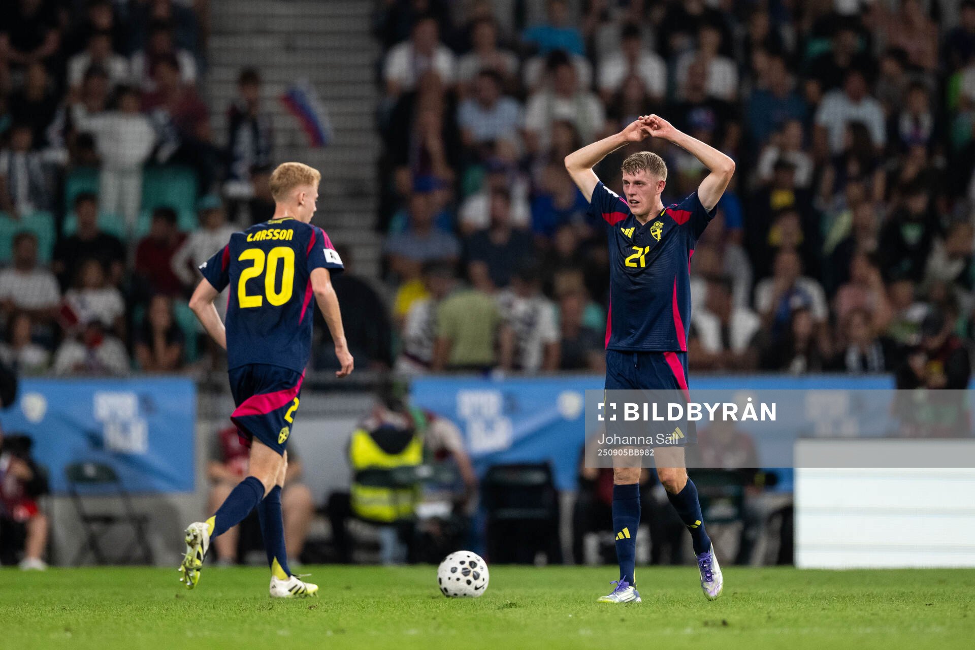 Alexander Bernhardsson of Sweden in pain