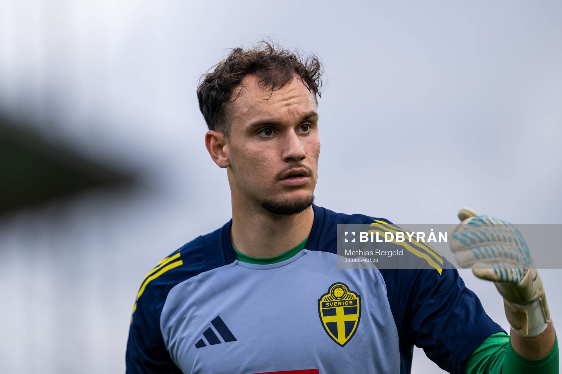 Goalkeeper Elis Bishesari of Sweden