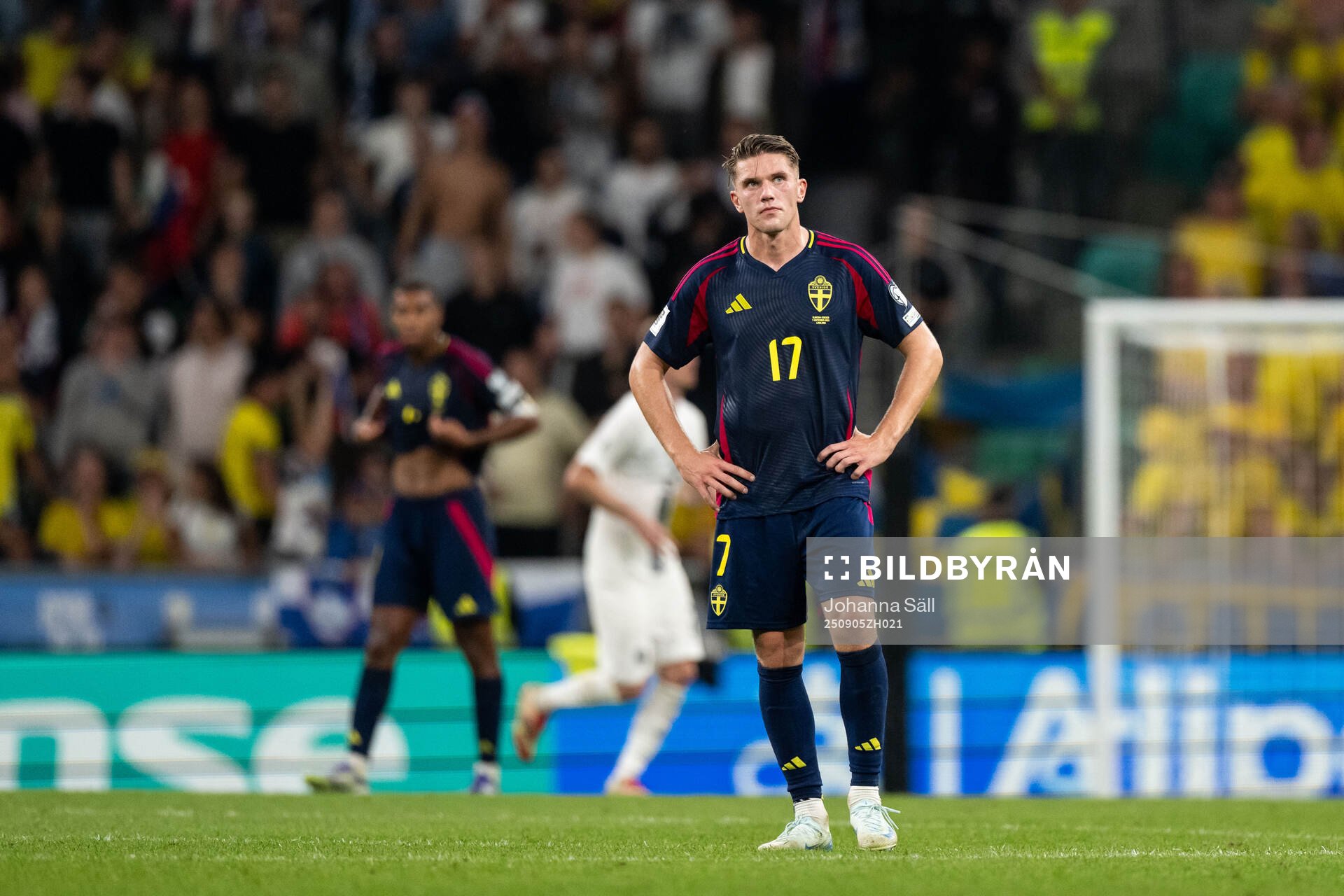 Viktor Gyökeres of Sweden looks dejected