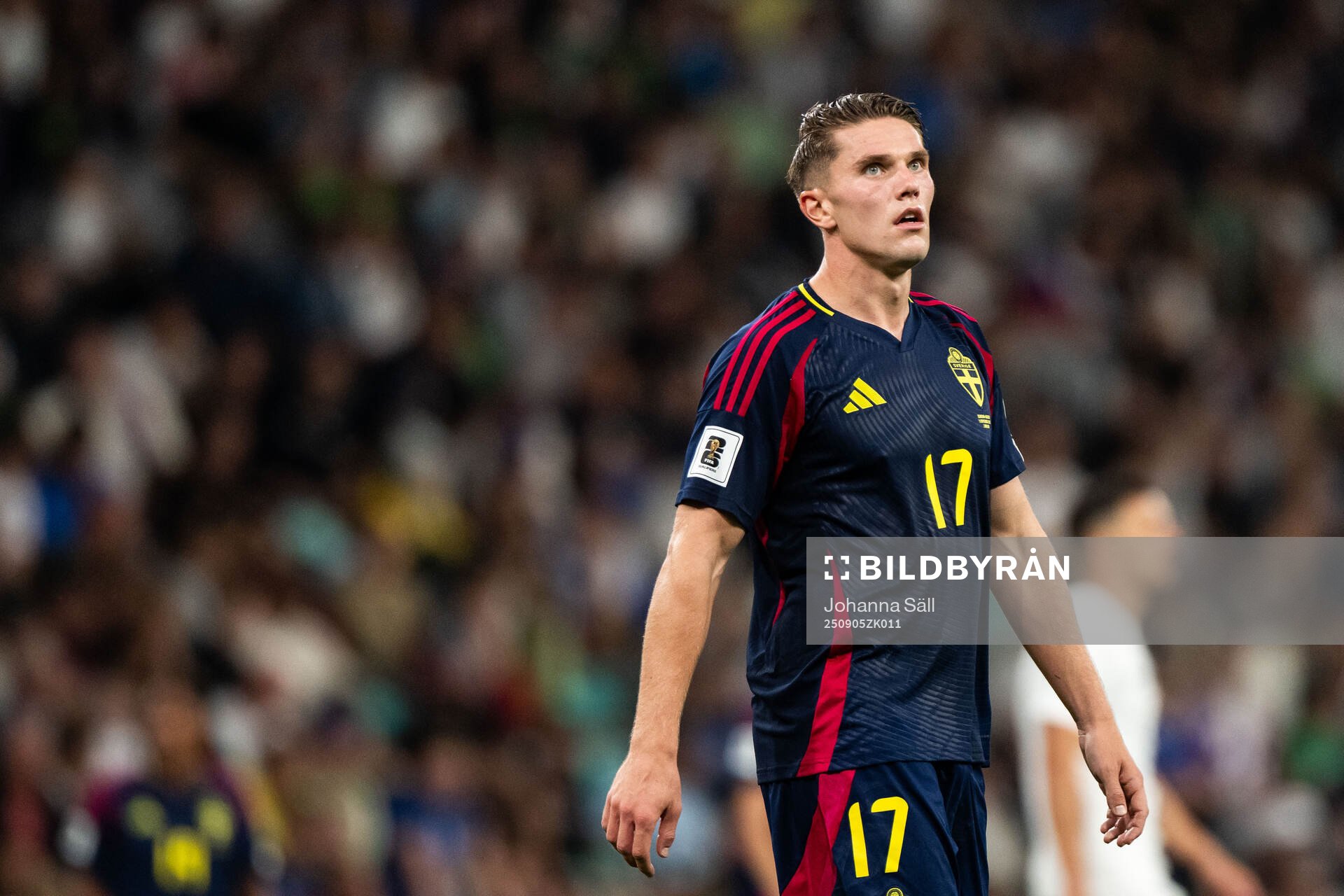 Viktor Gyökeres of Sweden looks dejected