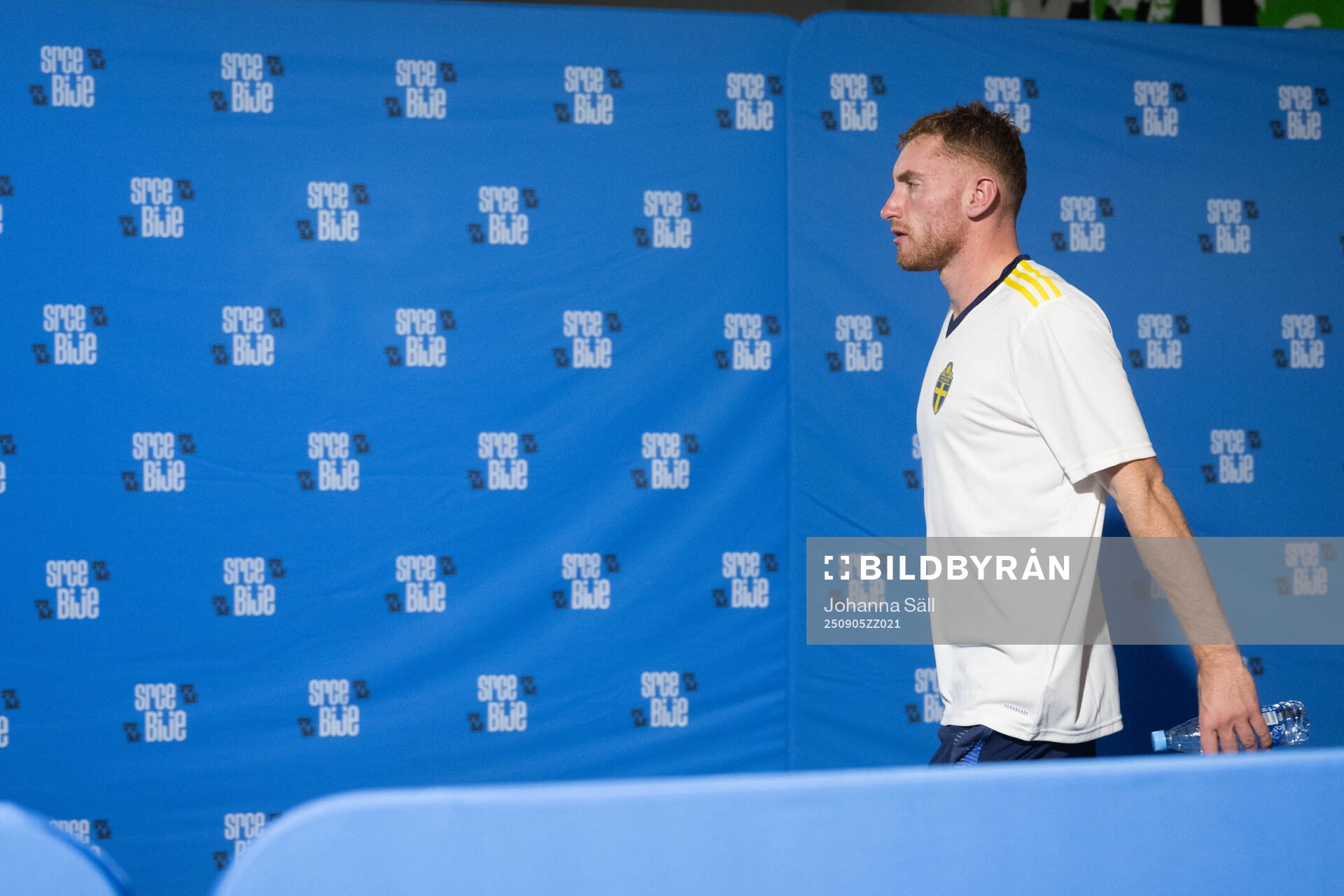 Dejan Kulusevski of Sweden in mixed zone