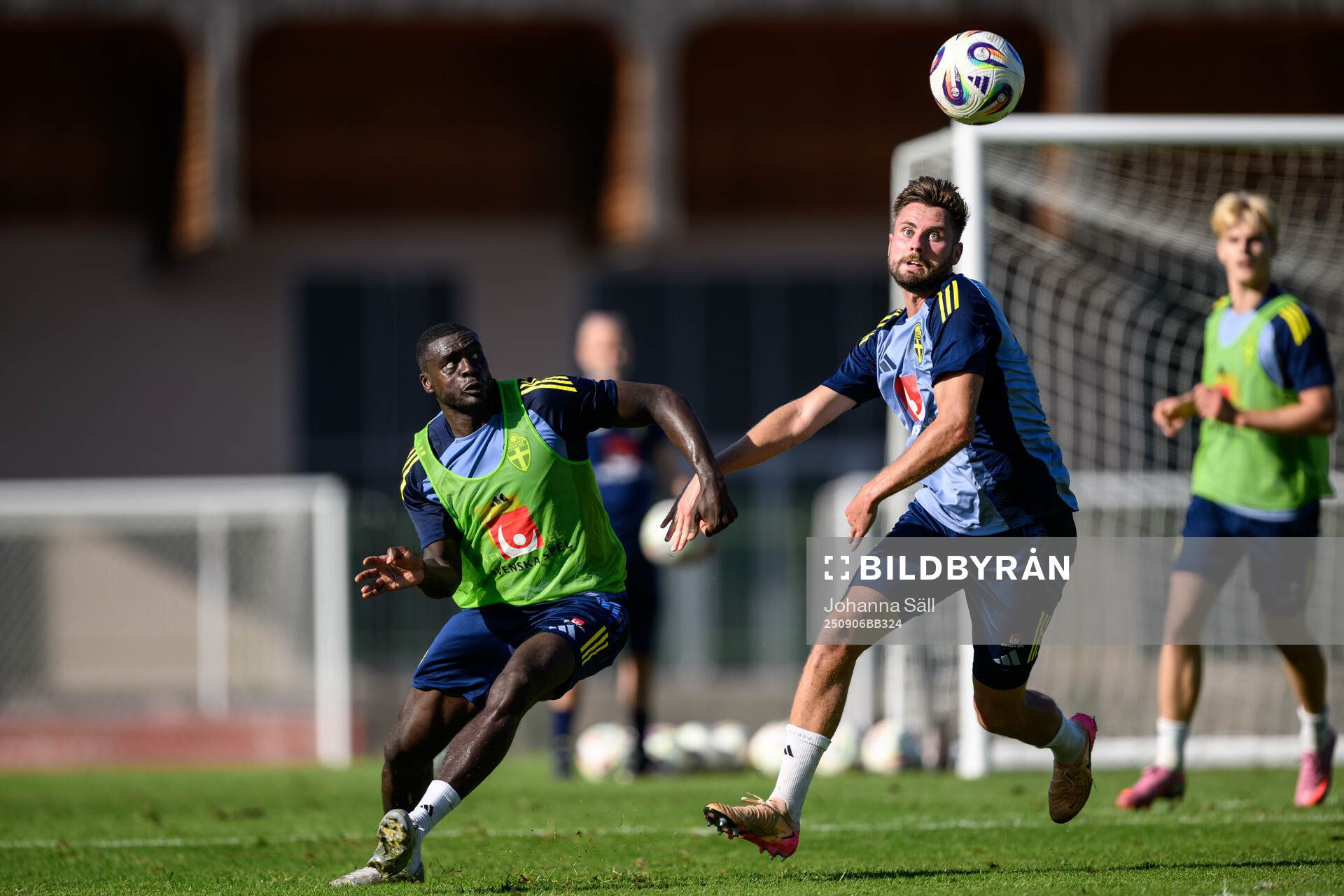 Ken Sema and Axel Norén of the Swedish men's football