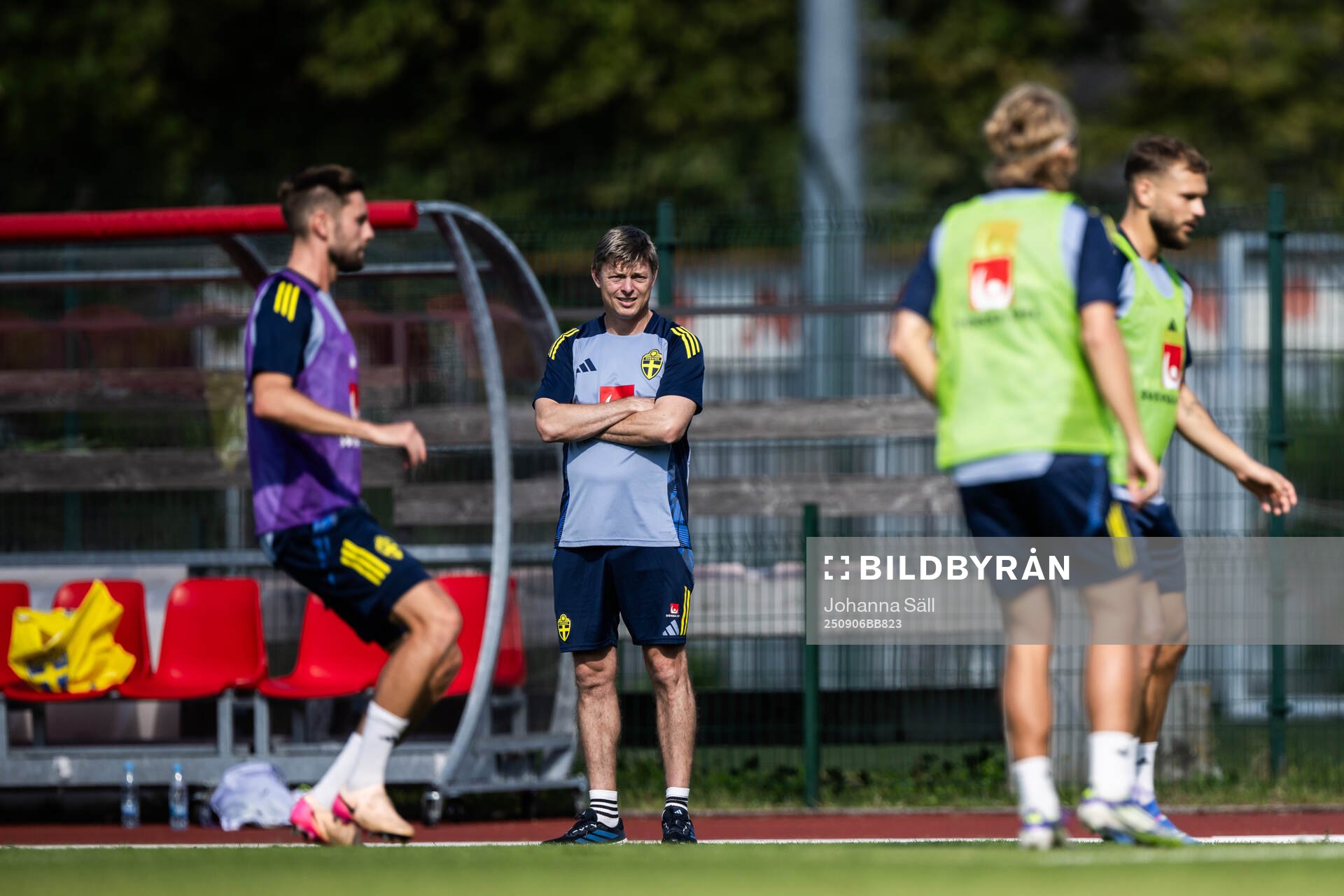 head coach Jon Dahl Tomasson of the Swedish men's football