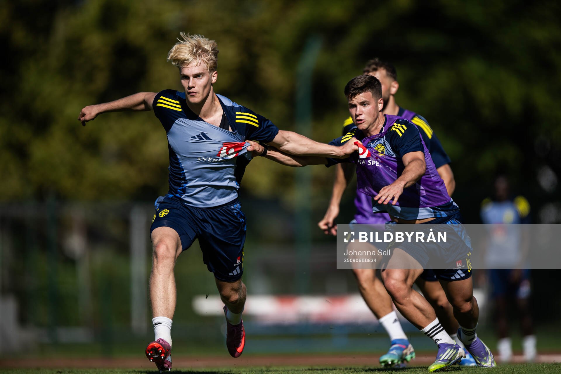 Lucas Bergvall and Samuel Dahl of the Swedish men's