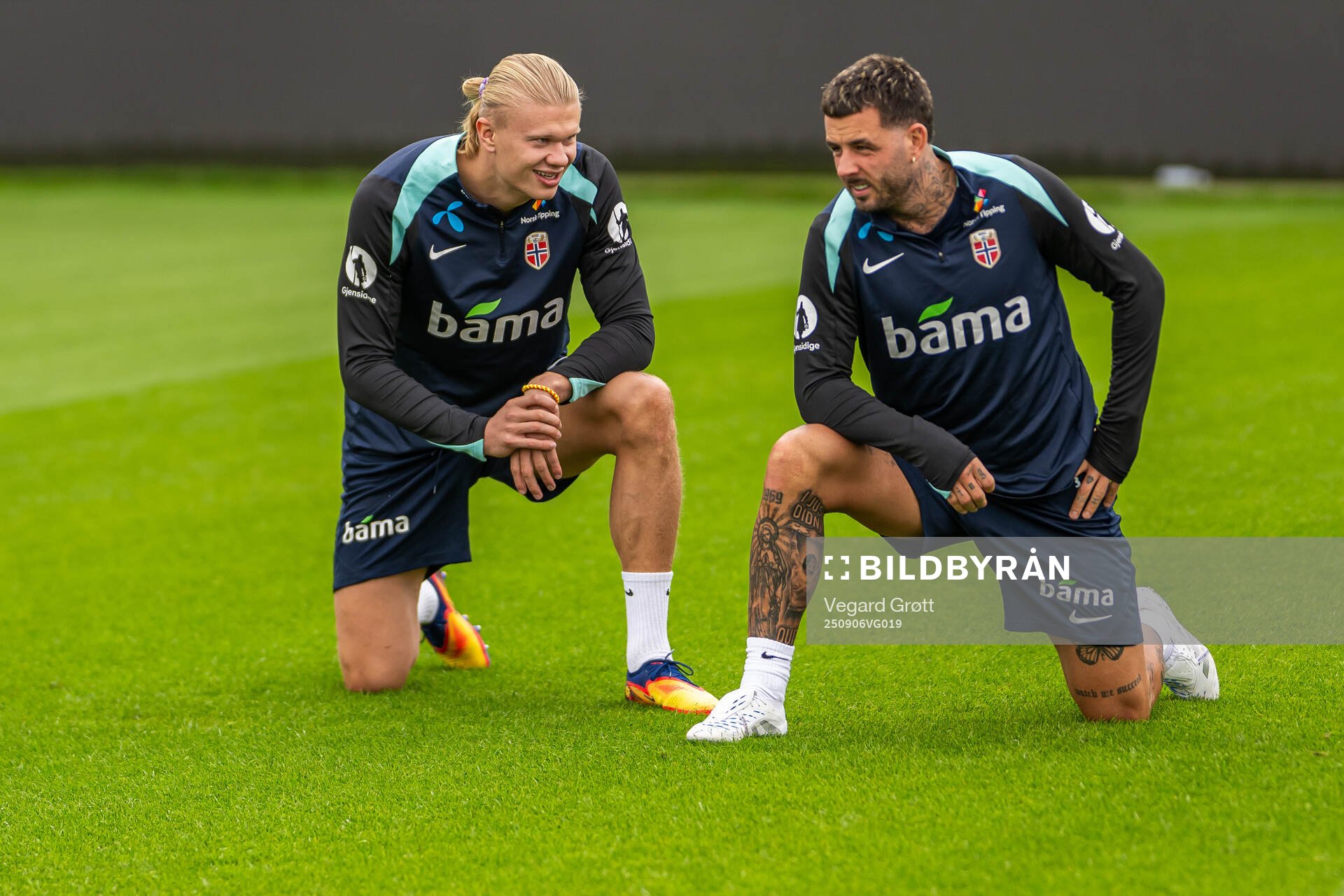 Erling Braut Haaland and Aron Bizet Dønnum of the