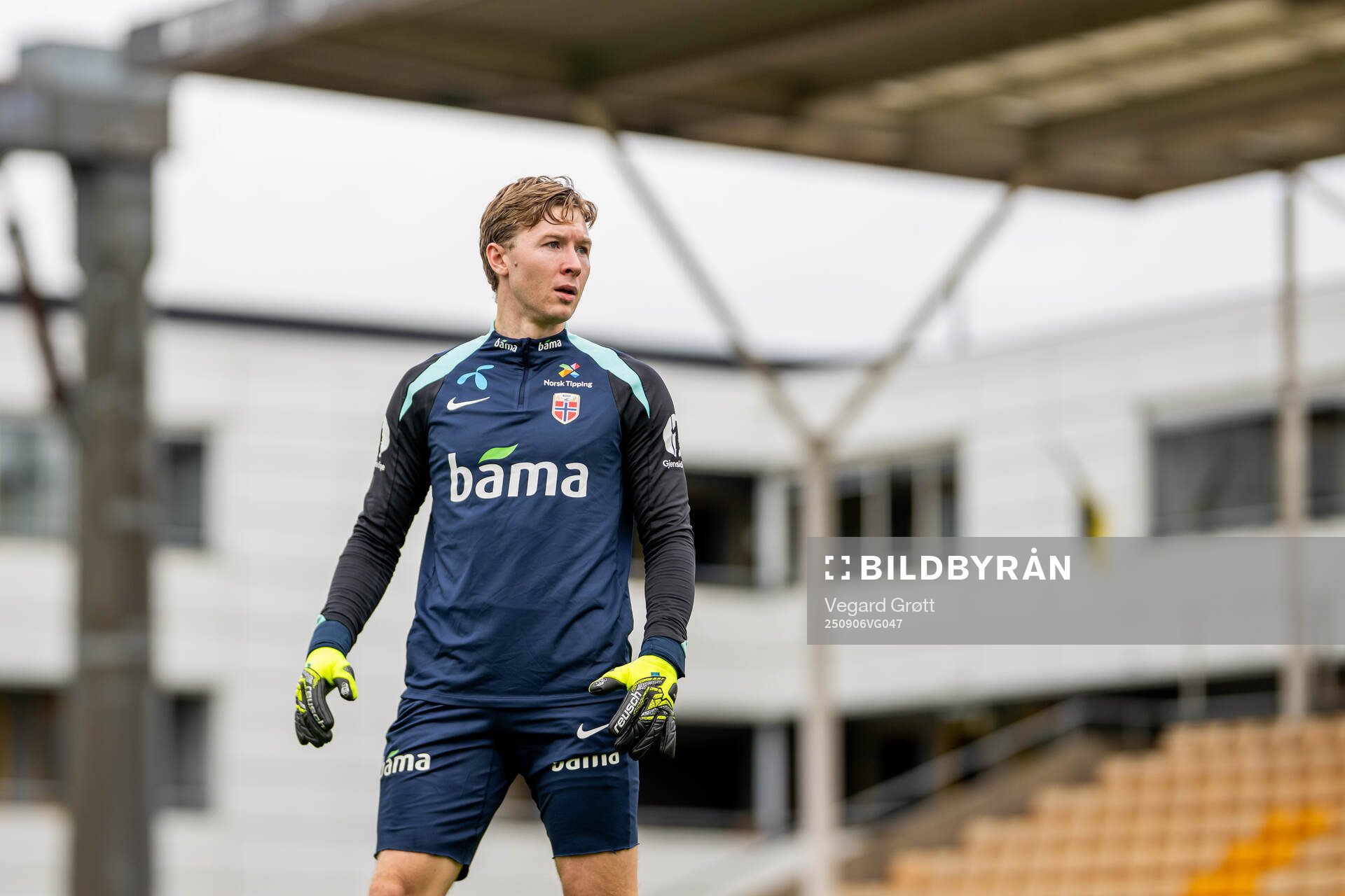 Goalkeeper Mathias Dyngeland of the Norwegian national