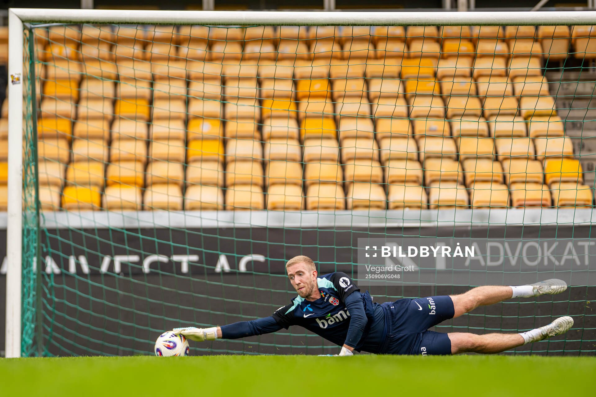 Goalkeeper Egil Selvik of the Norwegian national football