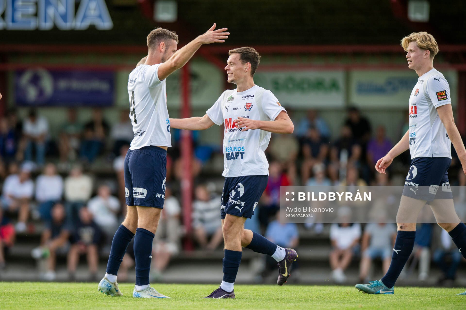 Åstorps FFs Jonathan Roos och Filip Migawa jublar