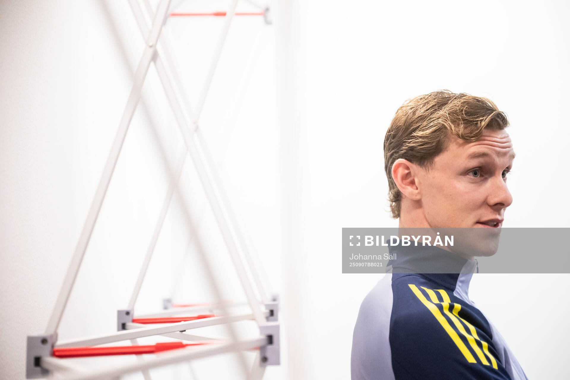 Emil Krafth of the Swedish national football team at a