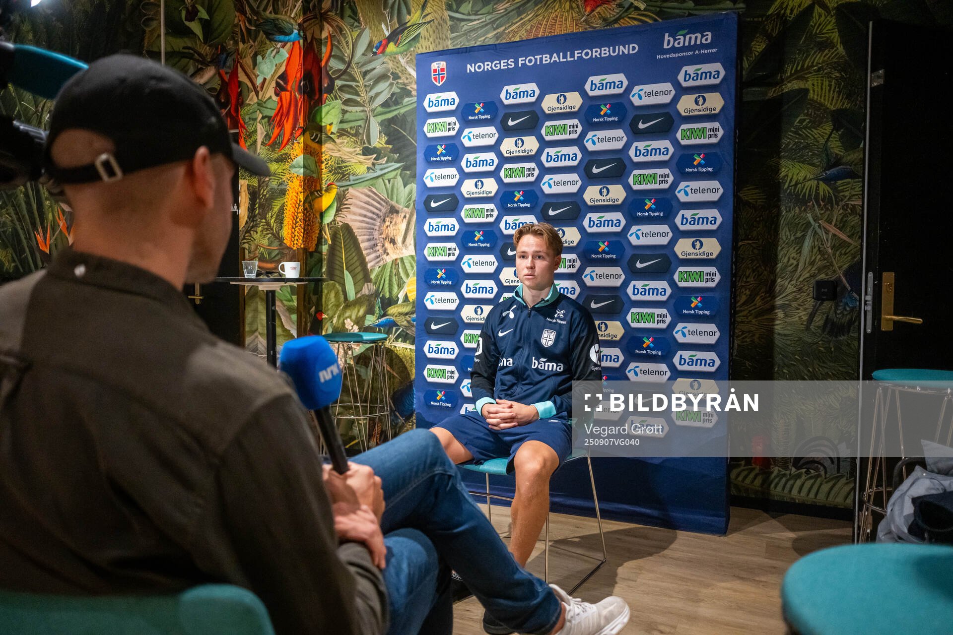 Andreas Schjelderup of the Norwegian national football team