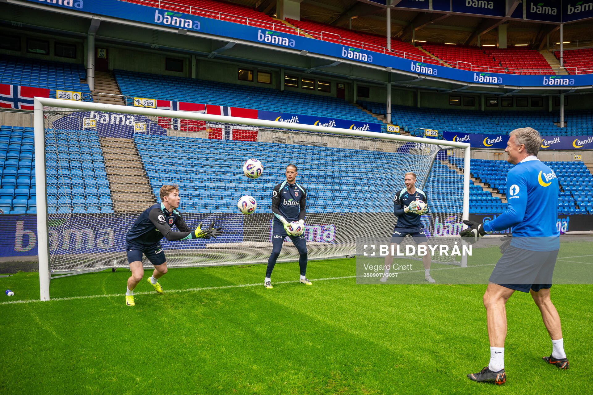 Goalkeeper Mathias Dyngeland, goalkeeper Ørjan Nyland,