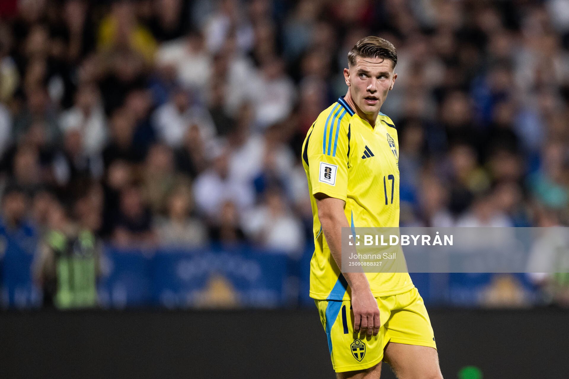 Viktor Gyökeres of Sweden looks dejected