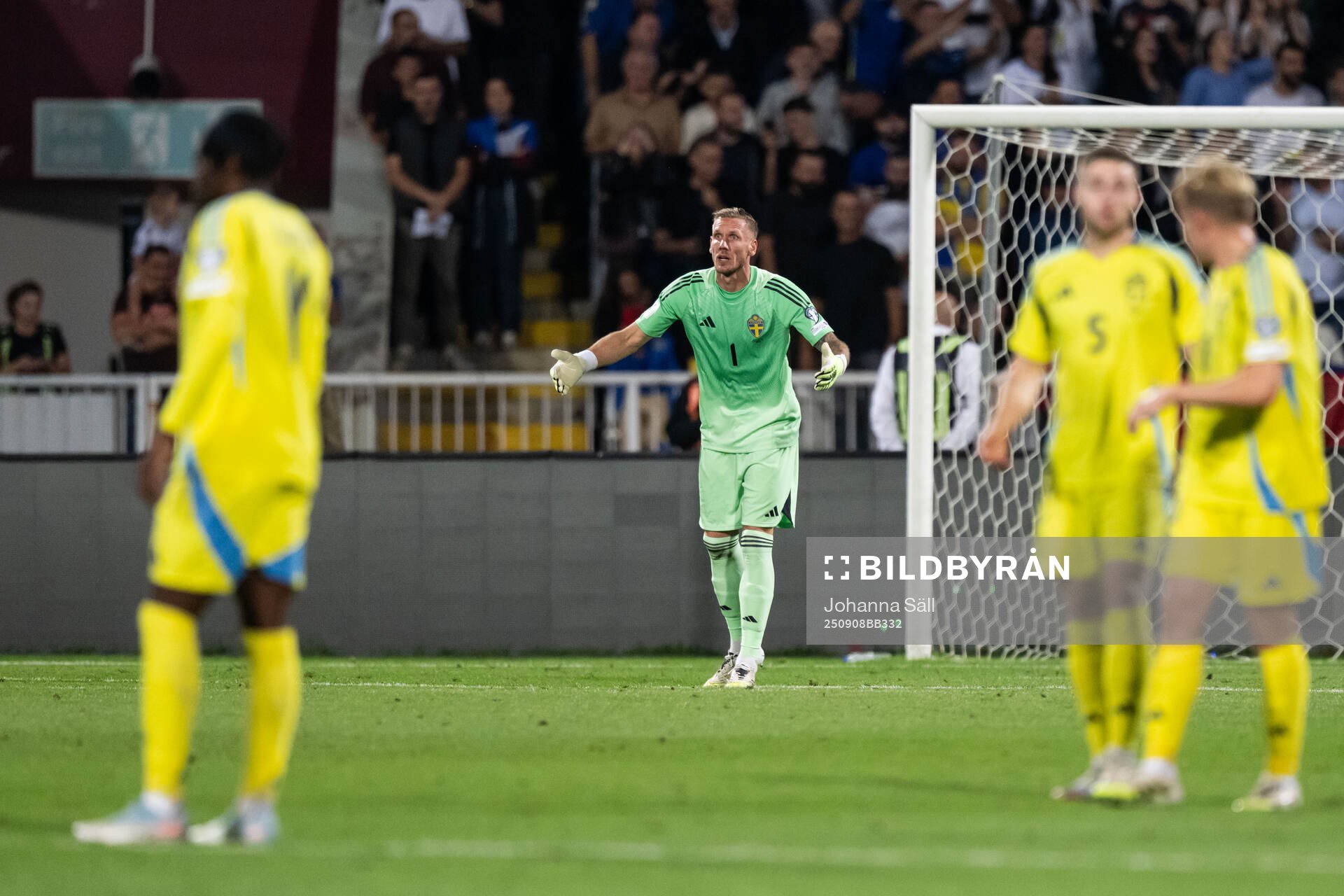 Goalkeeper Robin Olsen of Sweden looks dejected