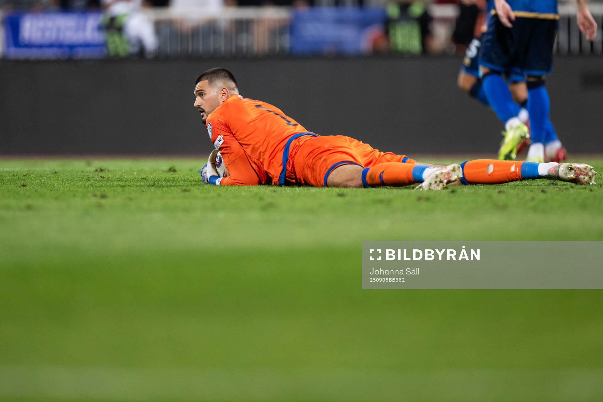 Goalkeeper Arijanet Muric of Kosovo