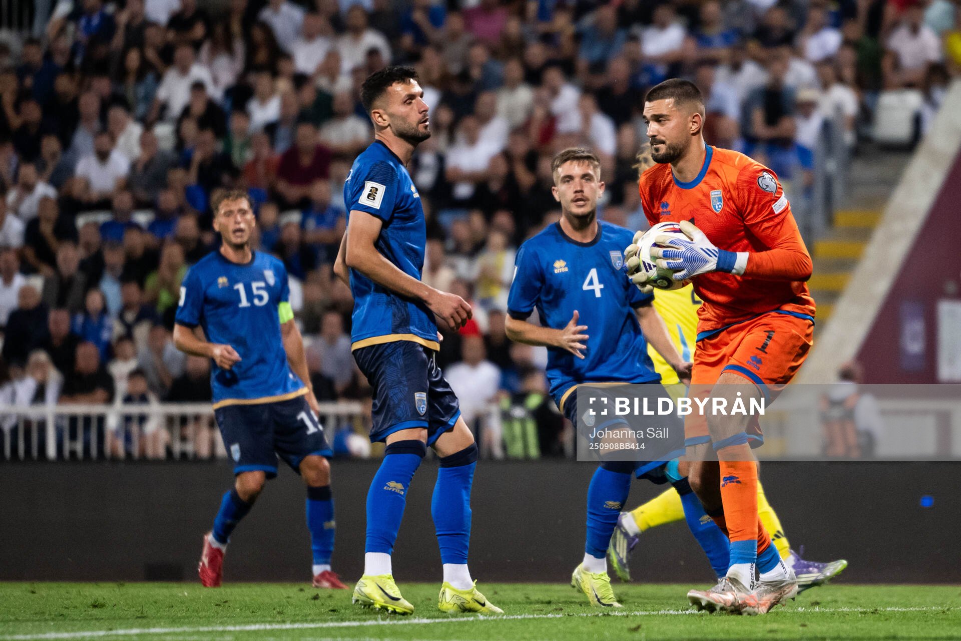 Goalkeeper Arijanet Muric of Kosovo