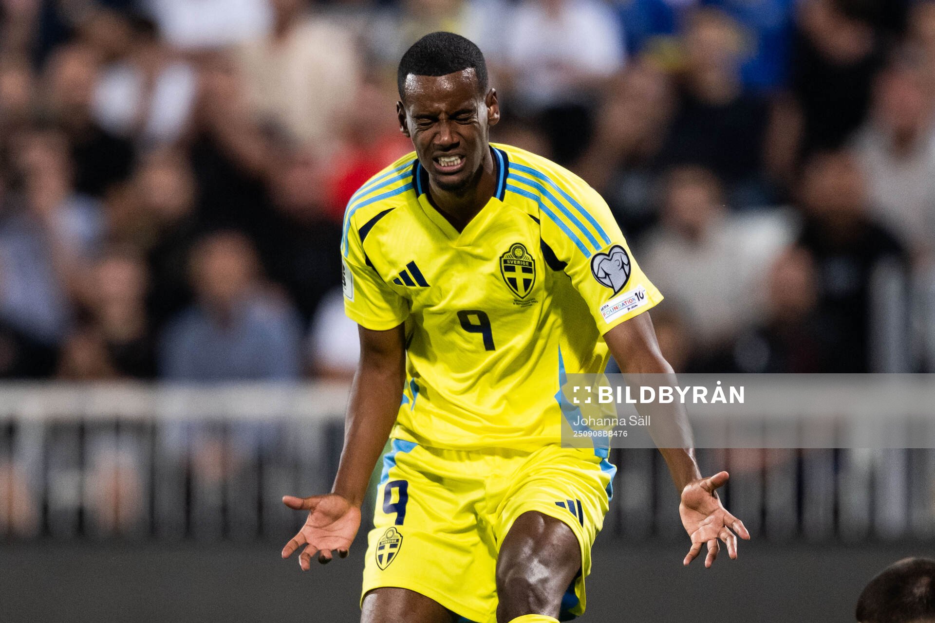 Alexander Isak of Sweden looks dejected