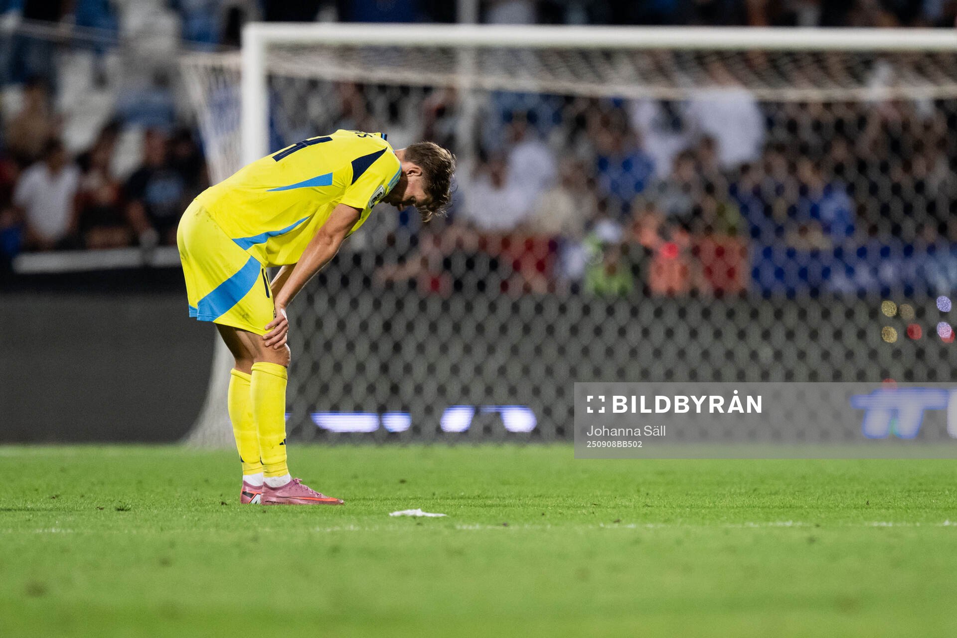 Anton Salétros of Sweden looks dejected