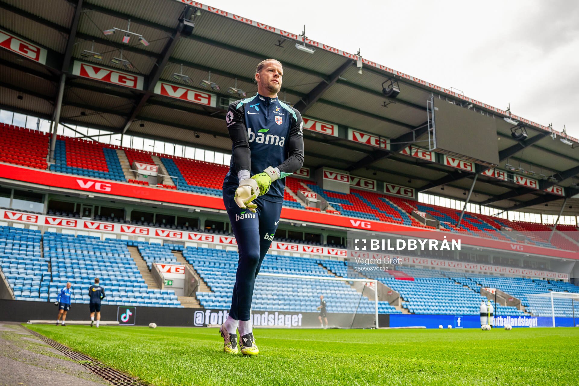 Goalkeeper Ørjan Håskjold Nyland of the Norwegian