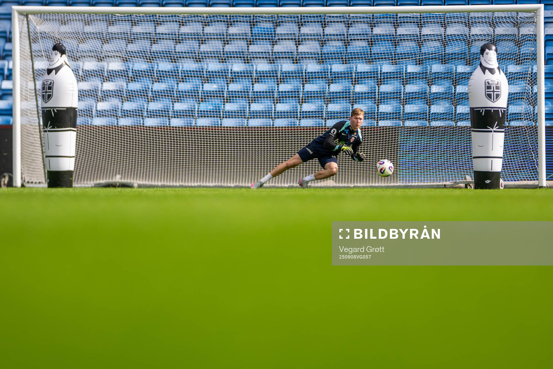 Goalkeeper Mathias Dyngeland of the Norwegian national