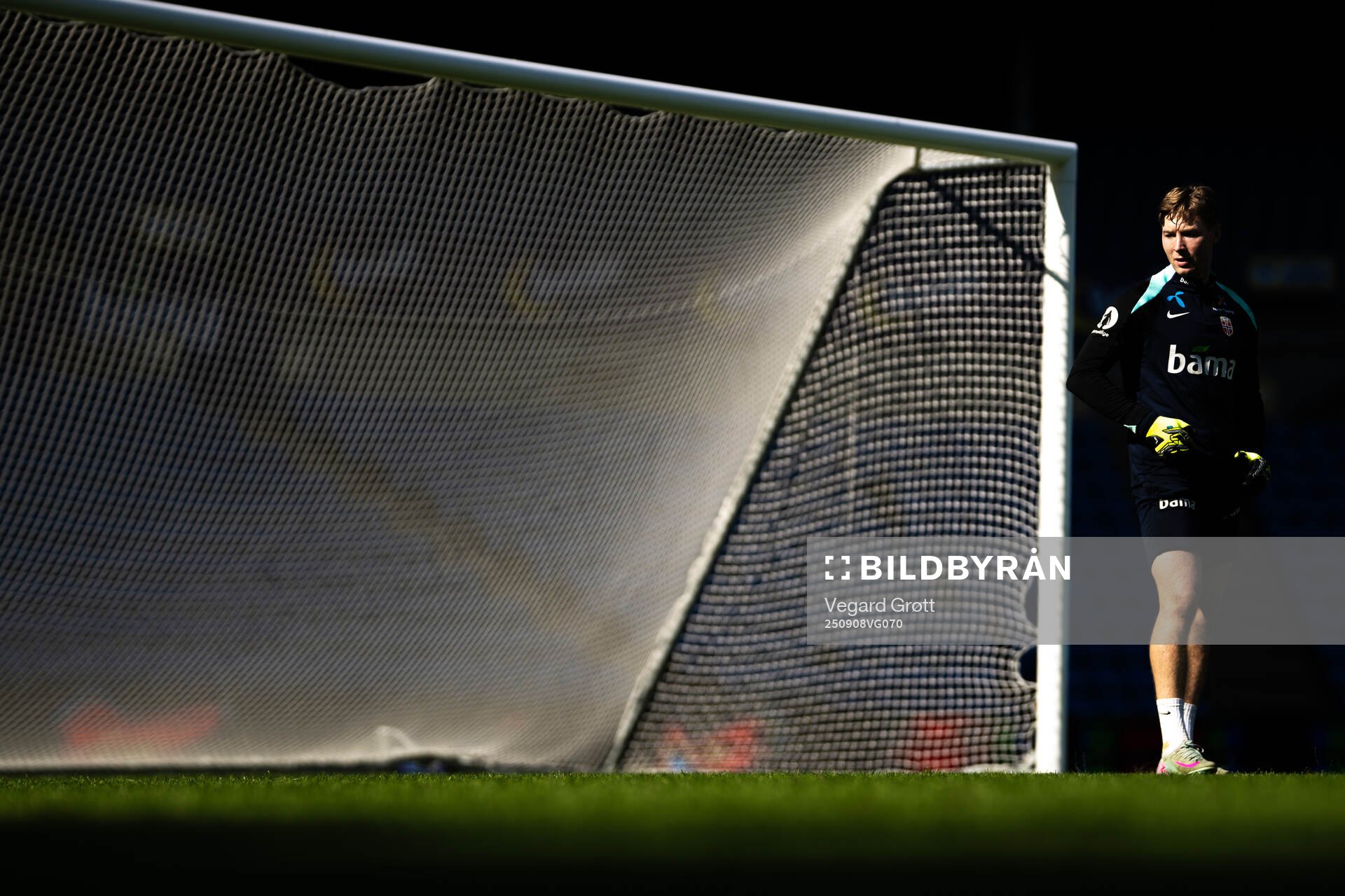 Goalkeeper Mathias Dyngeland of the Norwegian national
