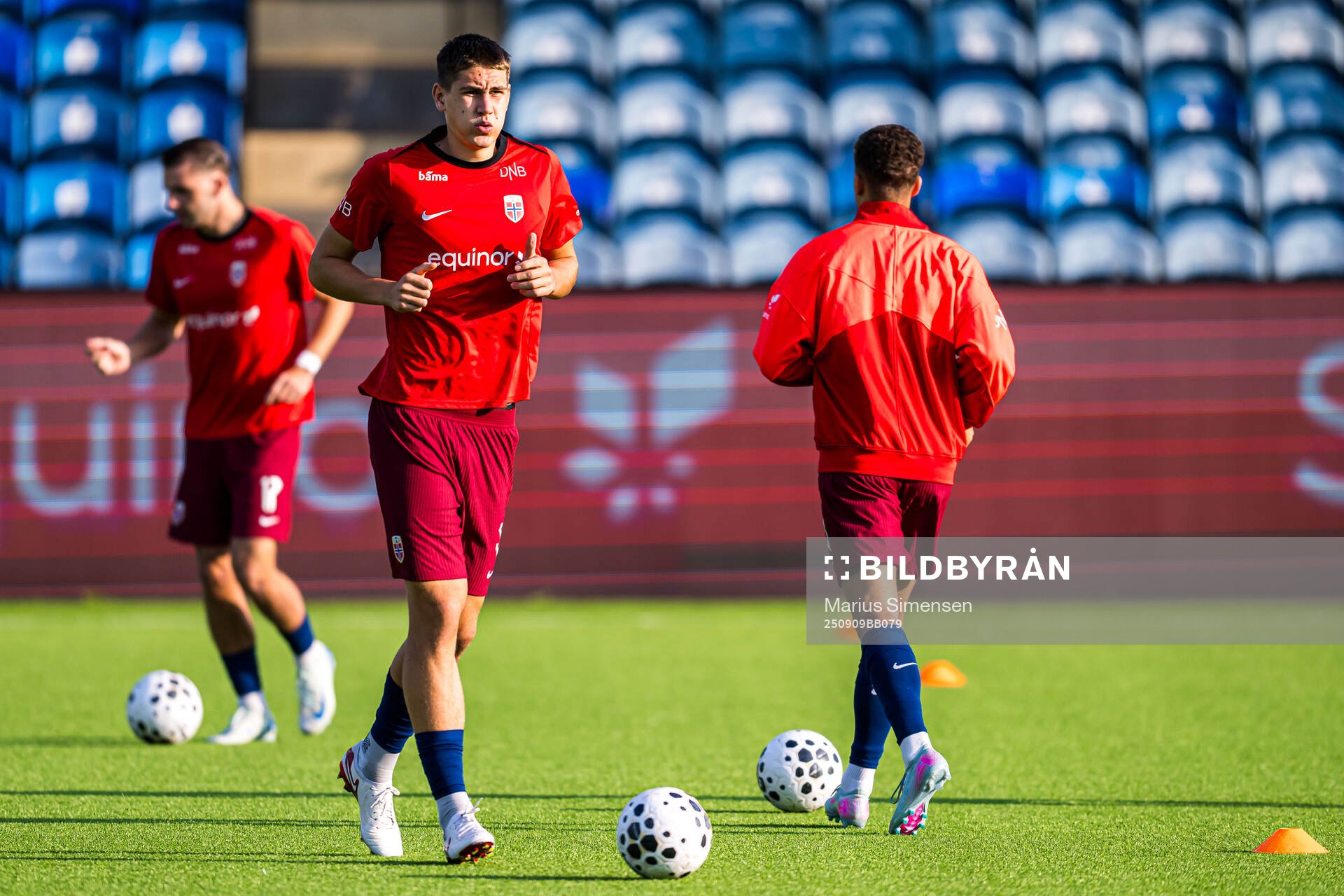 Eivind Helland of Norway warms up