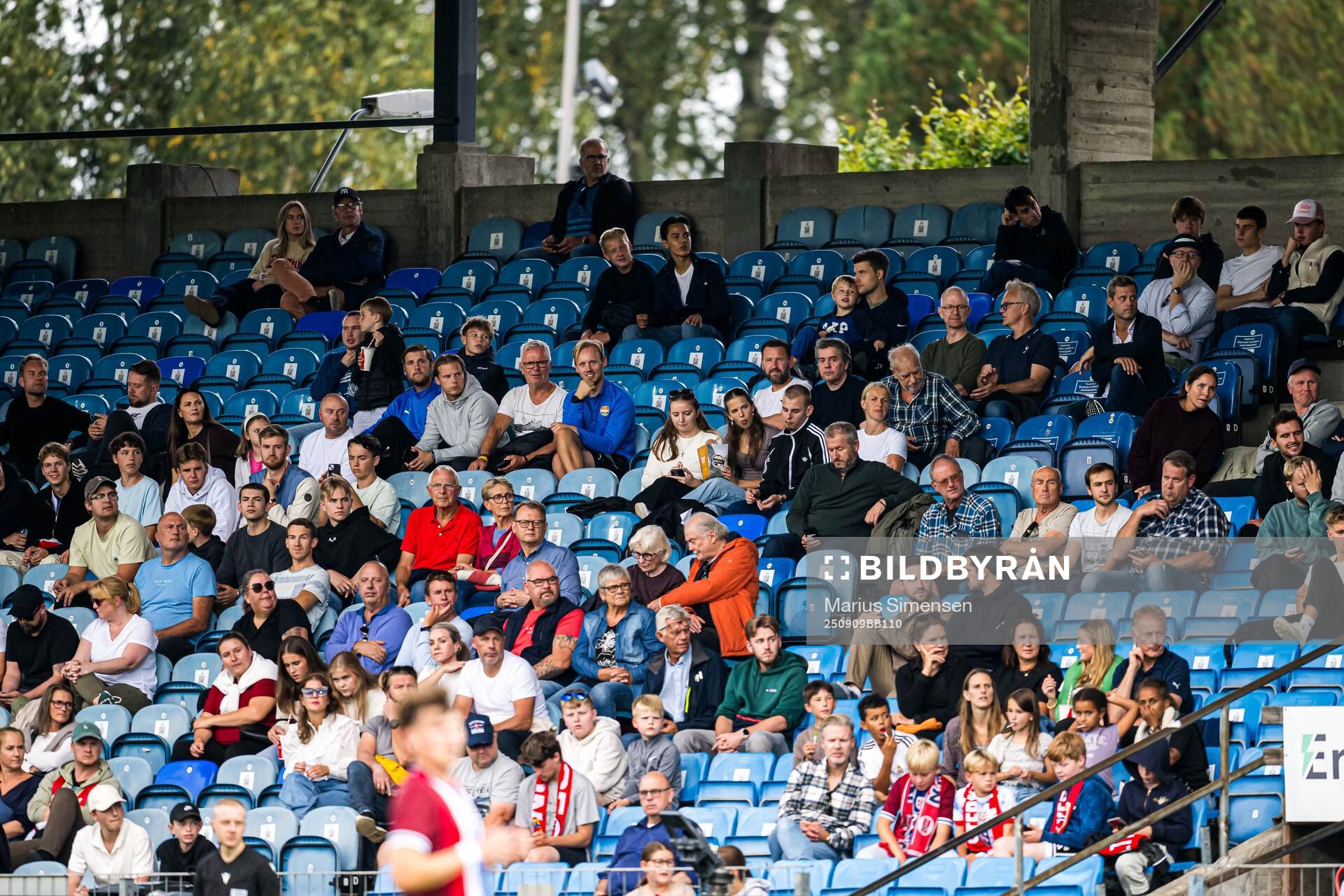 Spectators in the stands