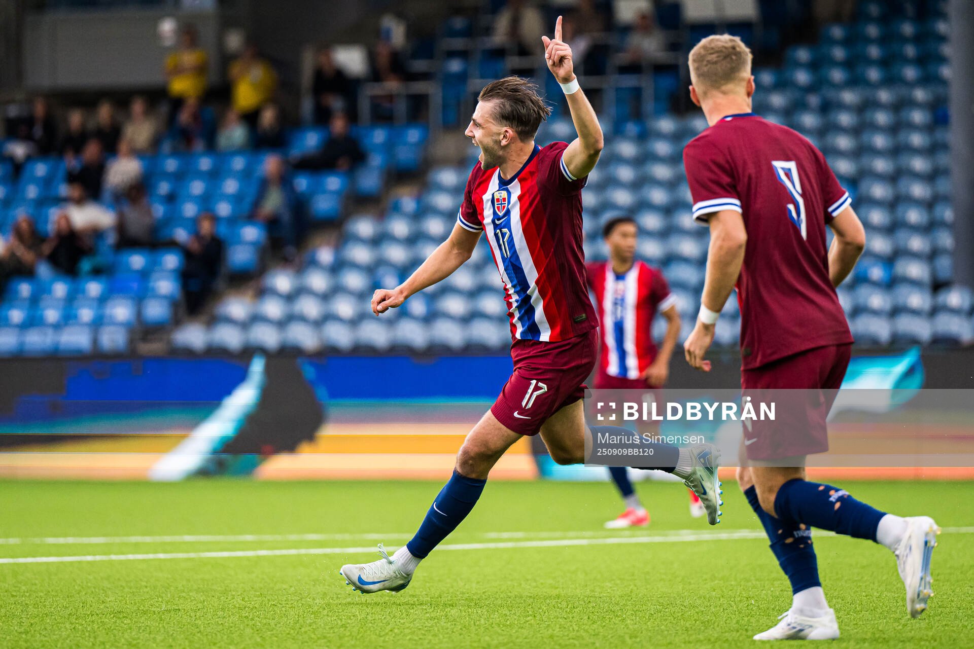 Niklas Ødegård of Norway celebrates