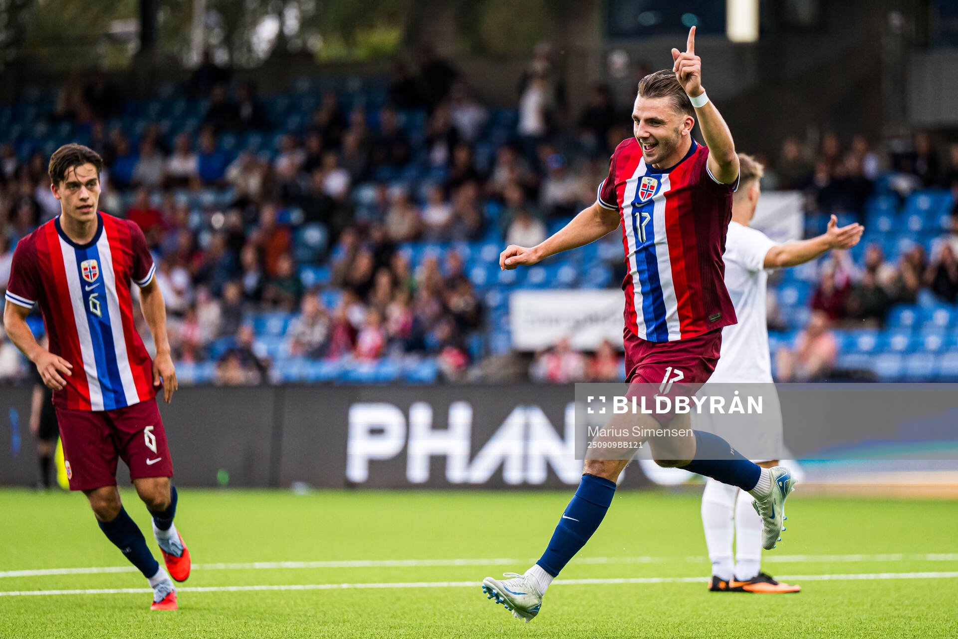 Niklas Ødegård of Norway celebrates