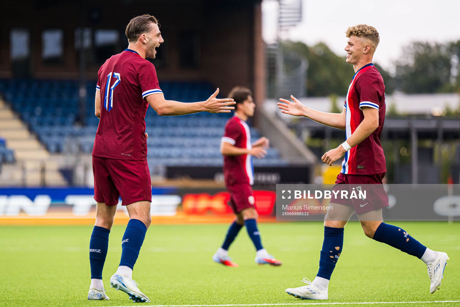 Niklas Ødegård of Norway celebrates