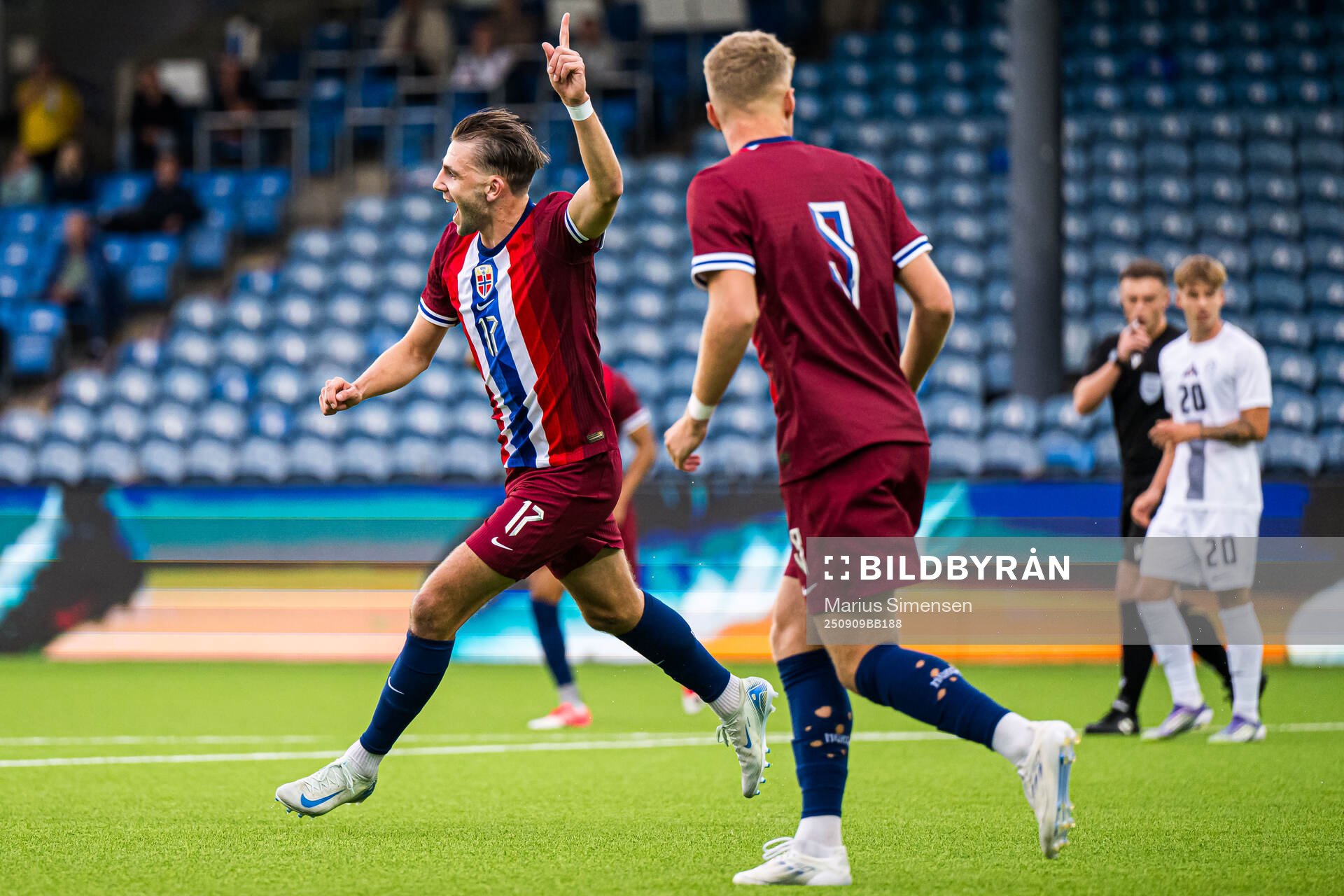Niklas Ødegård of Norway celebrates